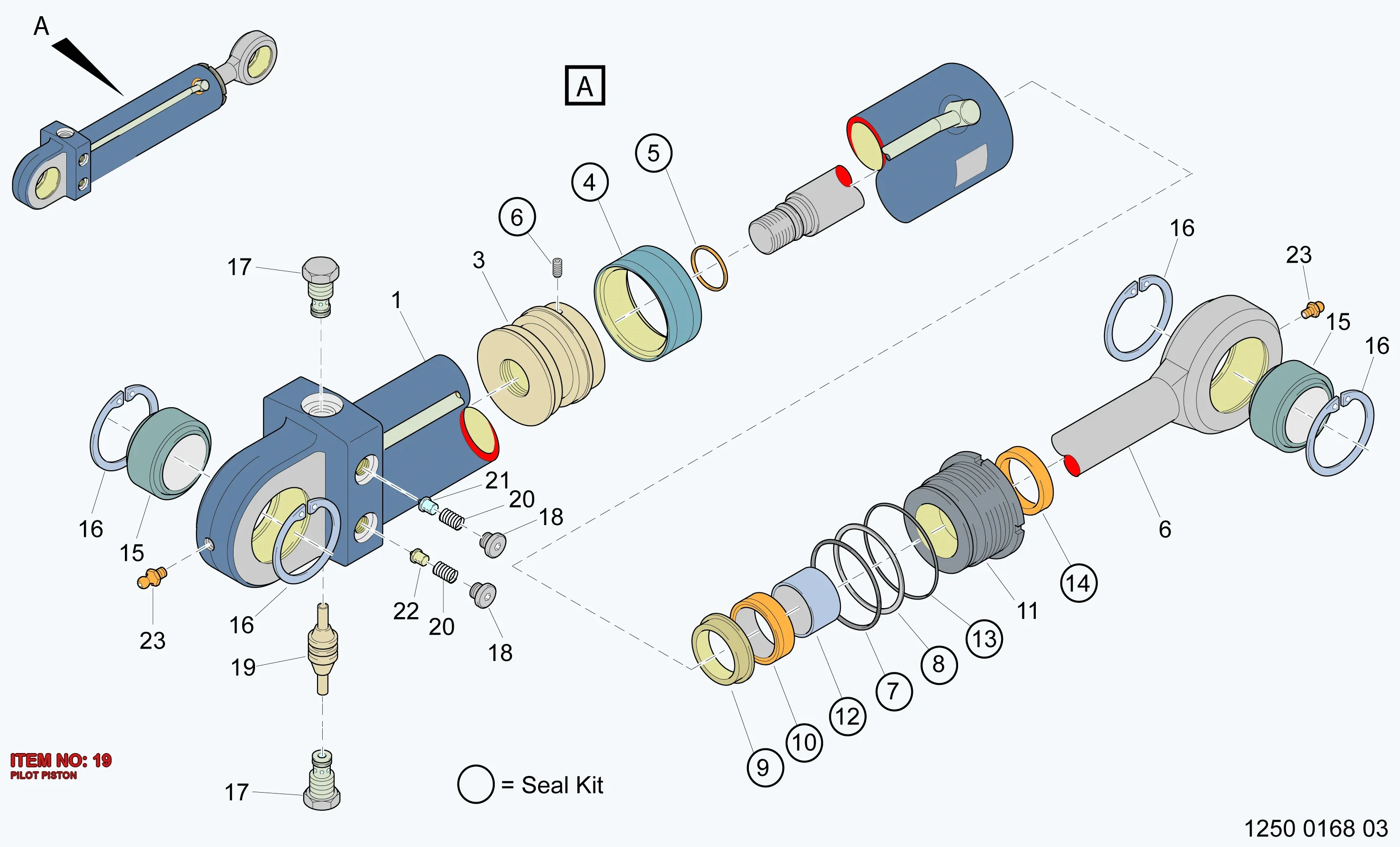 3222 3176 28 PILOT PISTON - Technical Drawing
