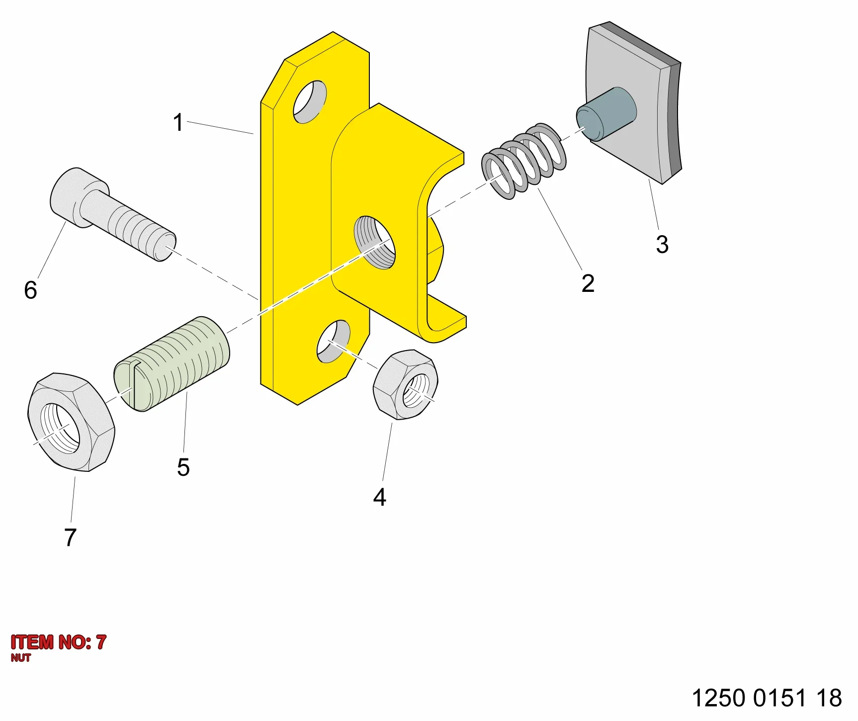 3222 3177 46 NUT - Technical Drawing