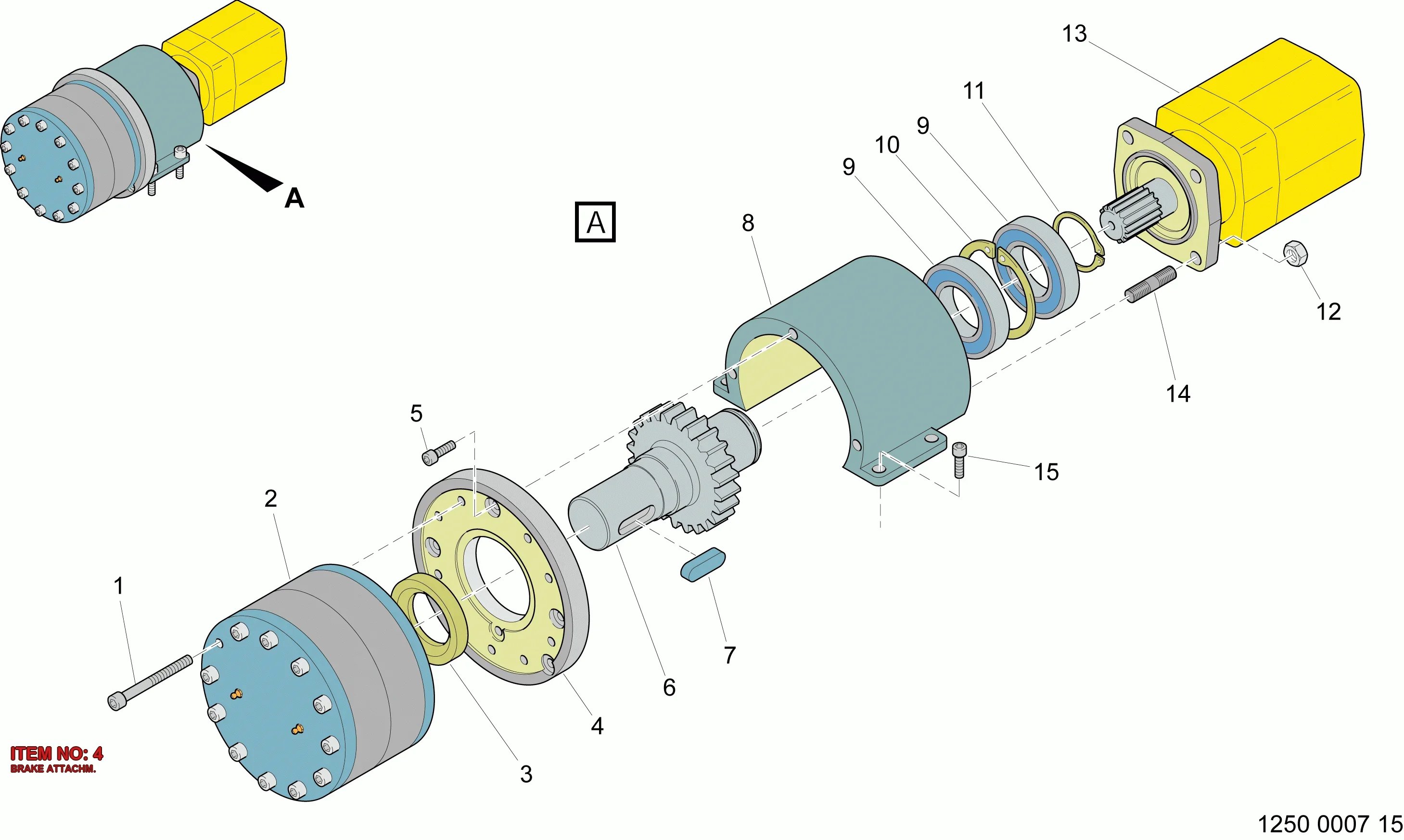 3222 3177 74 BRAKE ATTACHM. - Technical Drawing