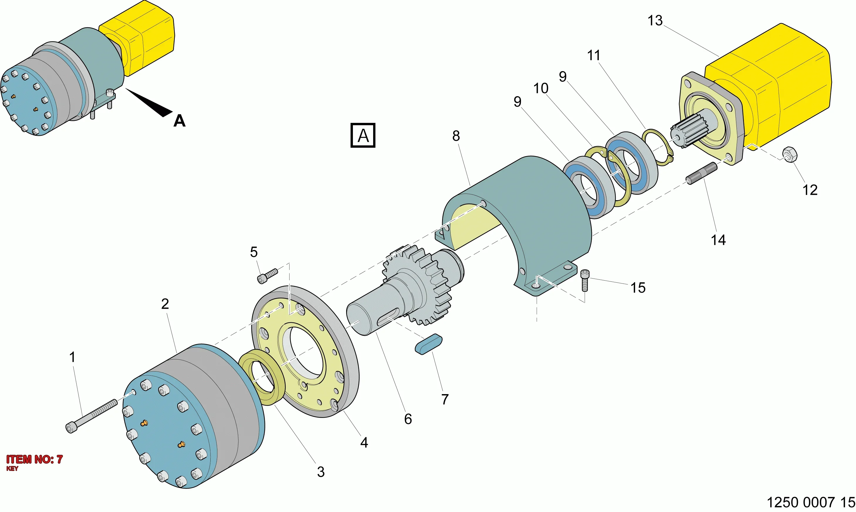 3222 3177 76 KEY - Technical Drawing