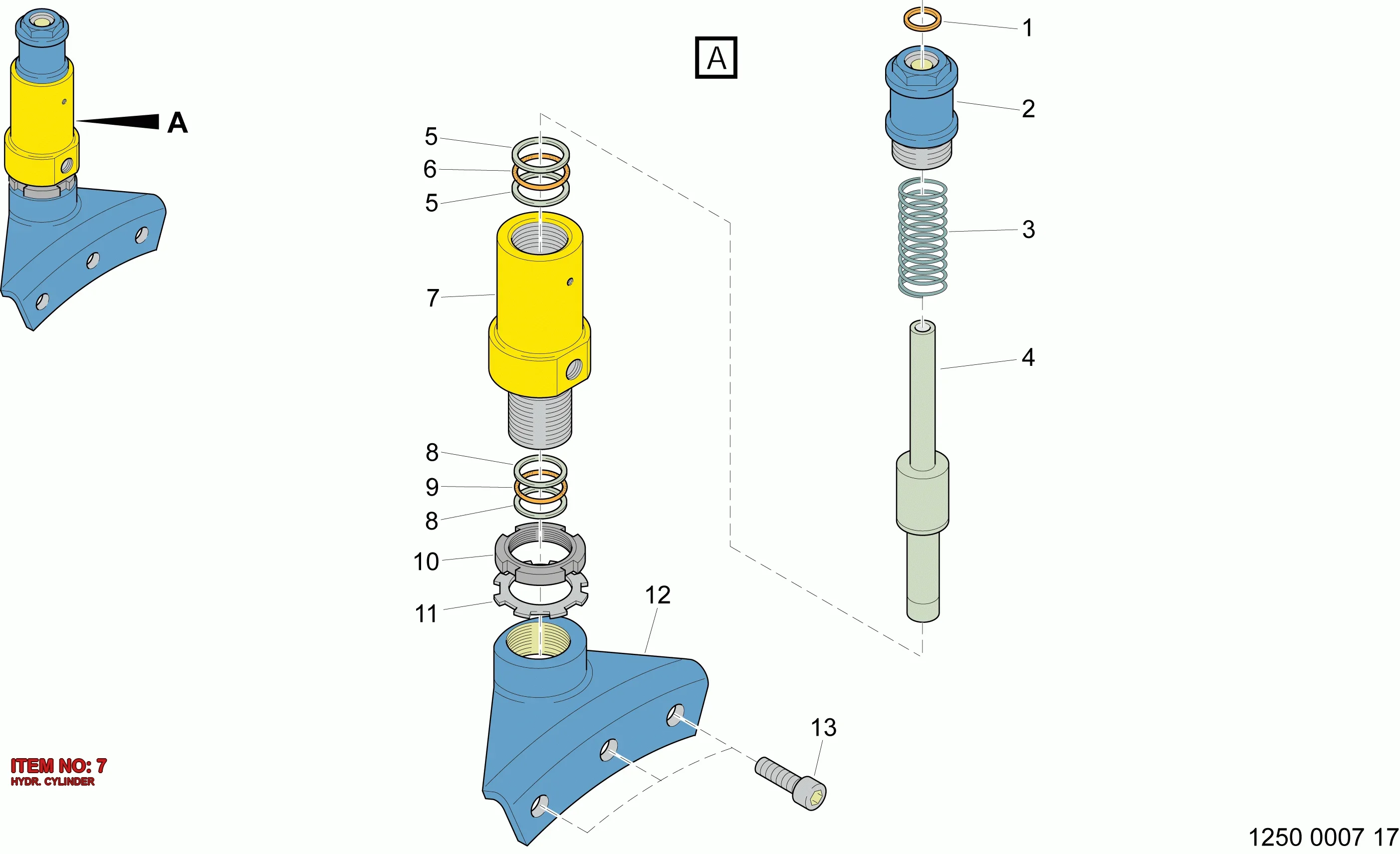 3222 3177 90 HYDR. CYLINDER - Technical Drawing