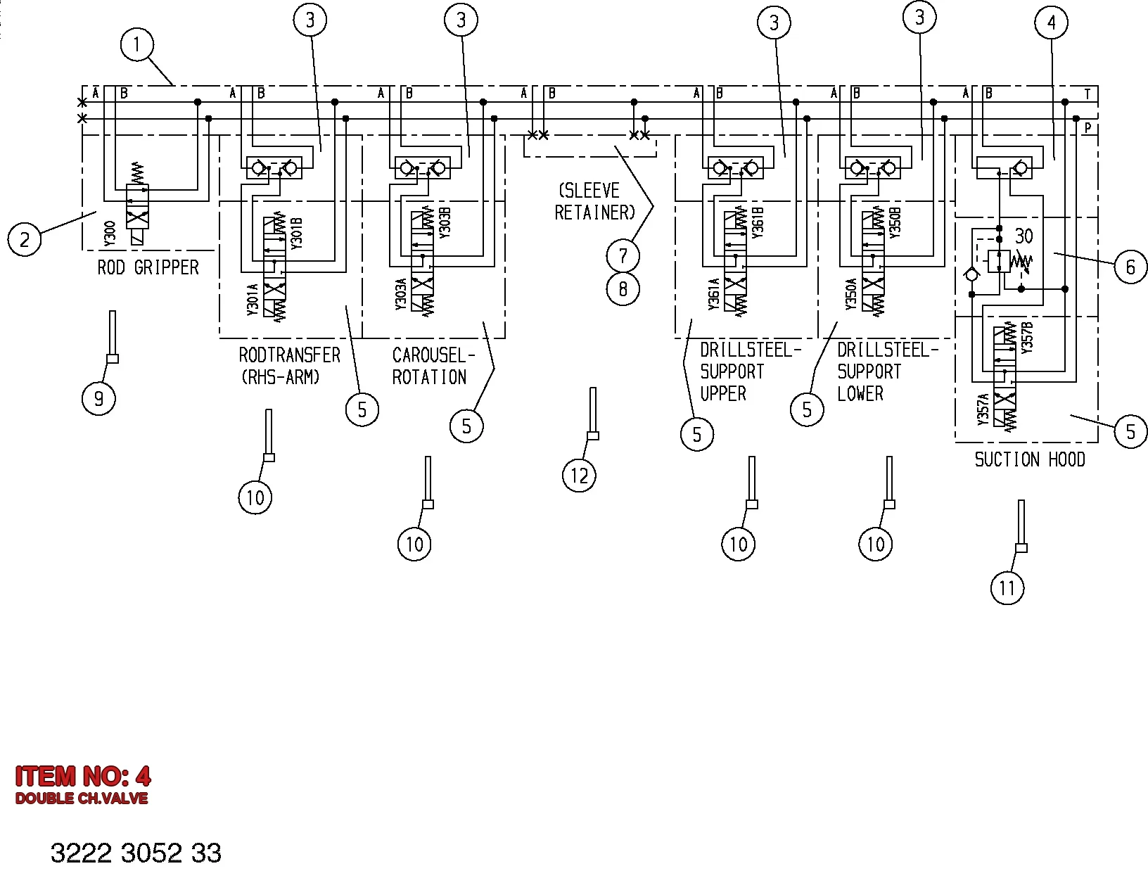 3222 3178 45 DOUBLE CH.VALVE - Technical Drawing