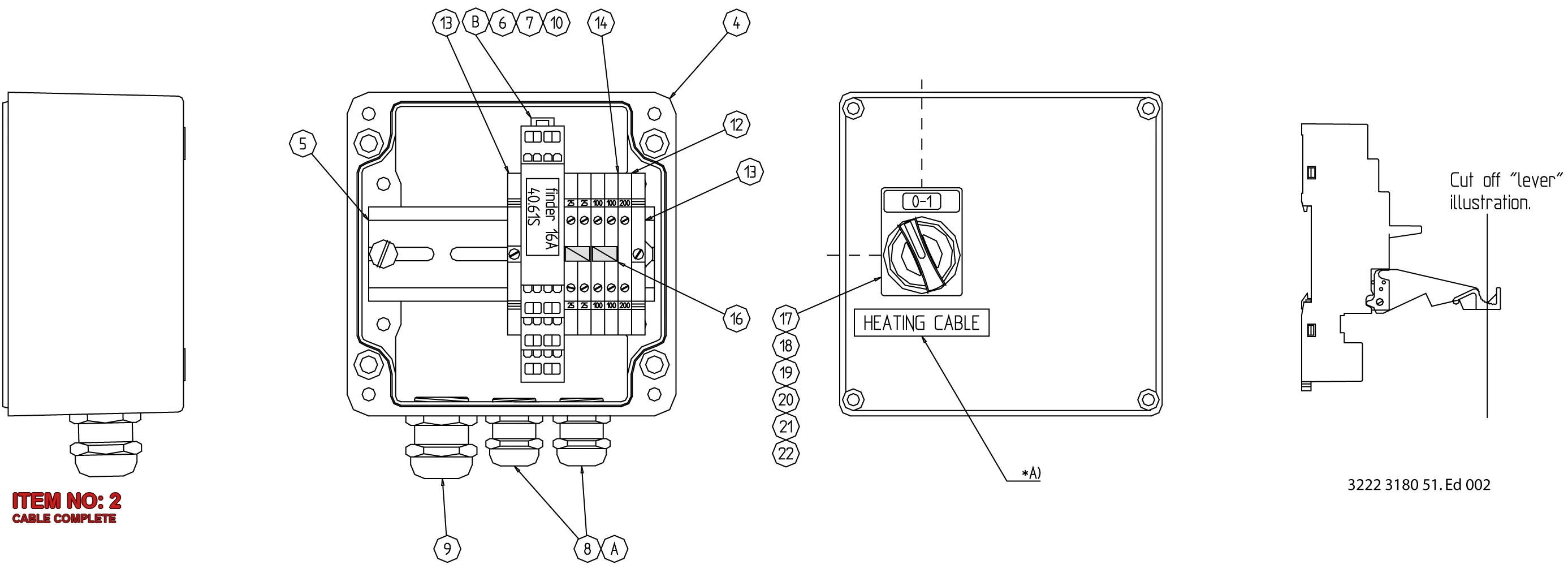 3222 3180 52 CABLE COMPLETE - Technical Drawing