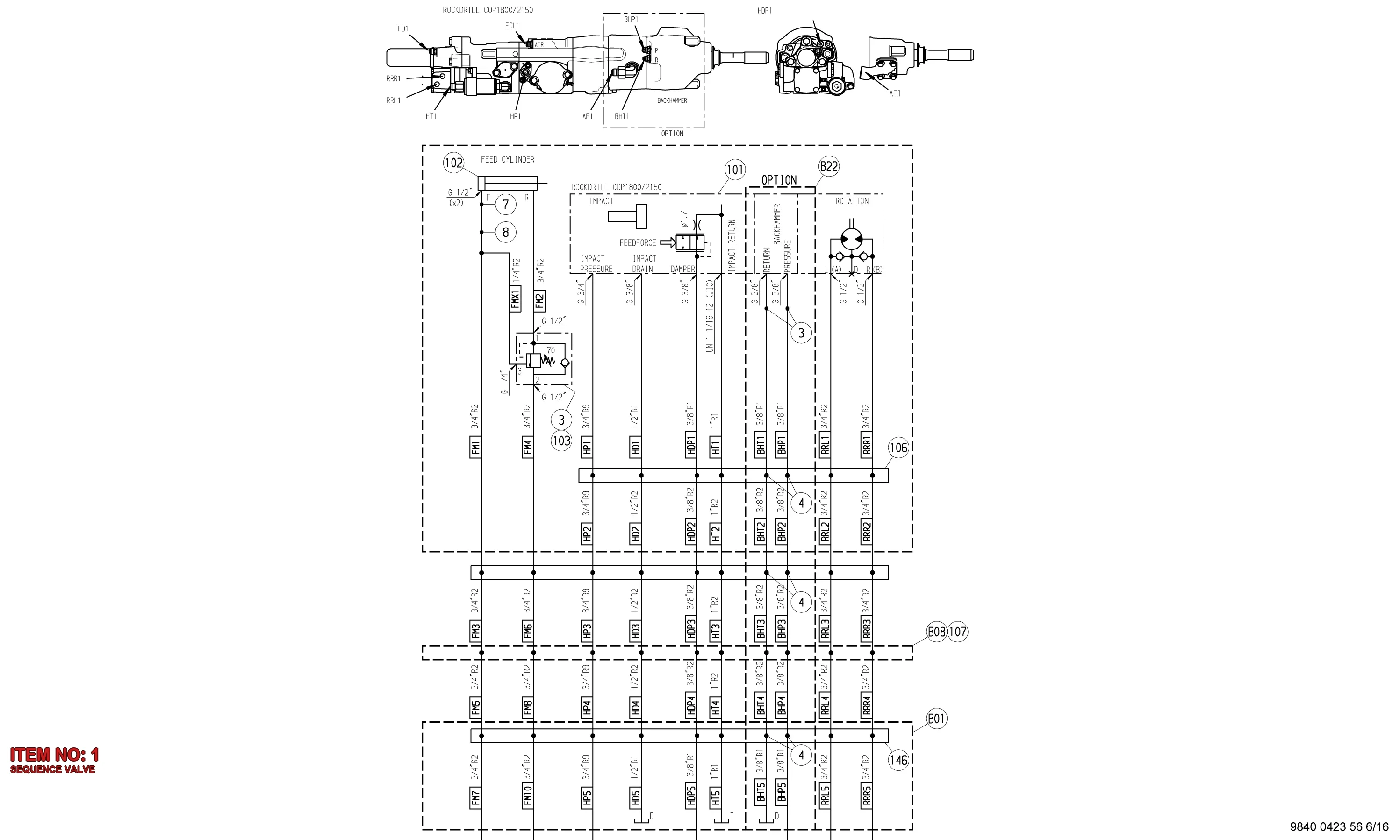 3222 3180 67 SEQUENCE VALVE - Technical Drawing
