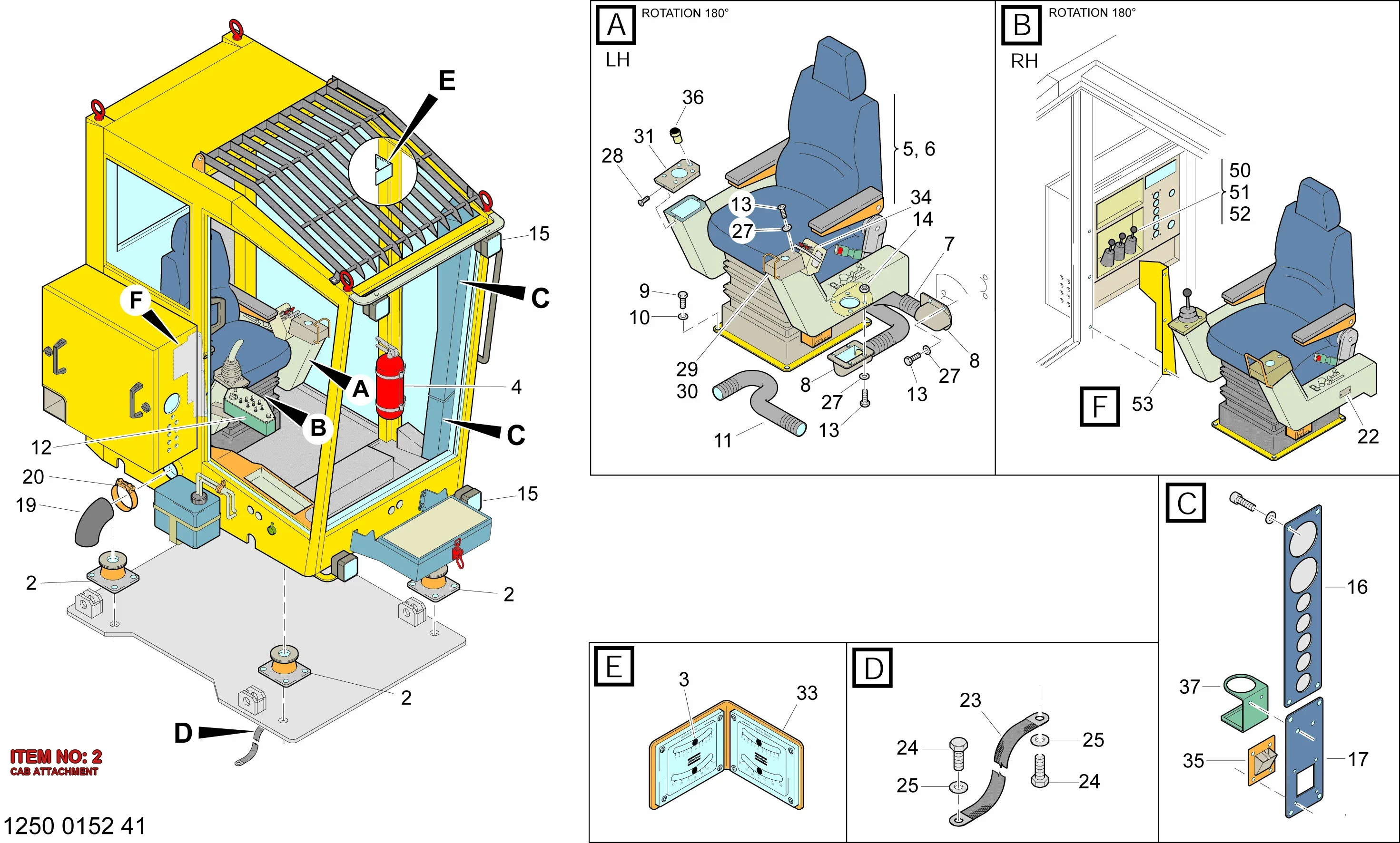 3222 3181 93 CAB ATTACHMENT - Technical Drawing