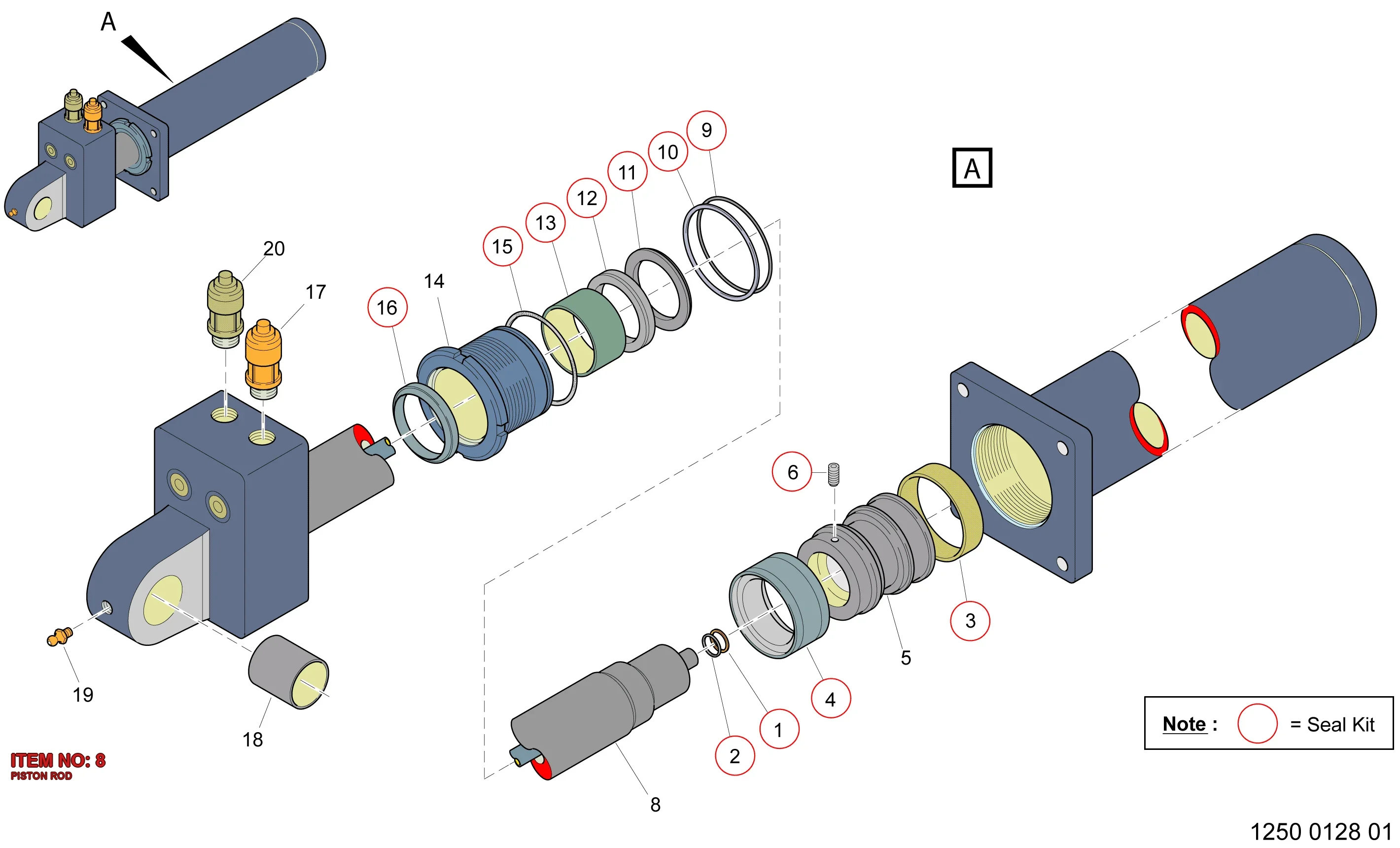 3222 3185 75 PISTON ROD - Technical Drawing