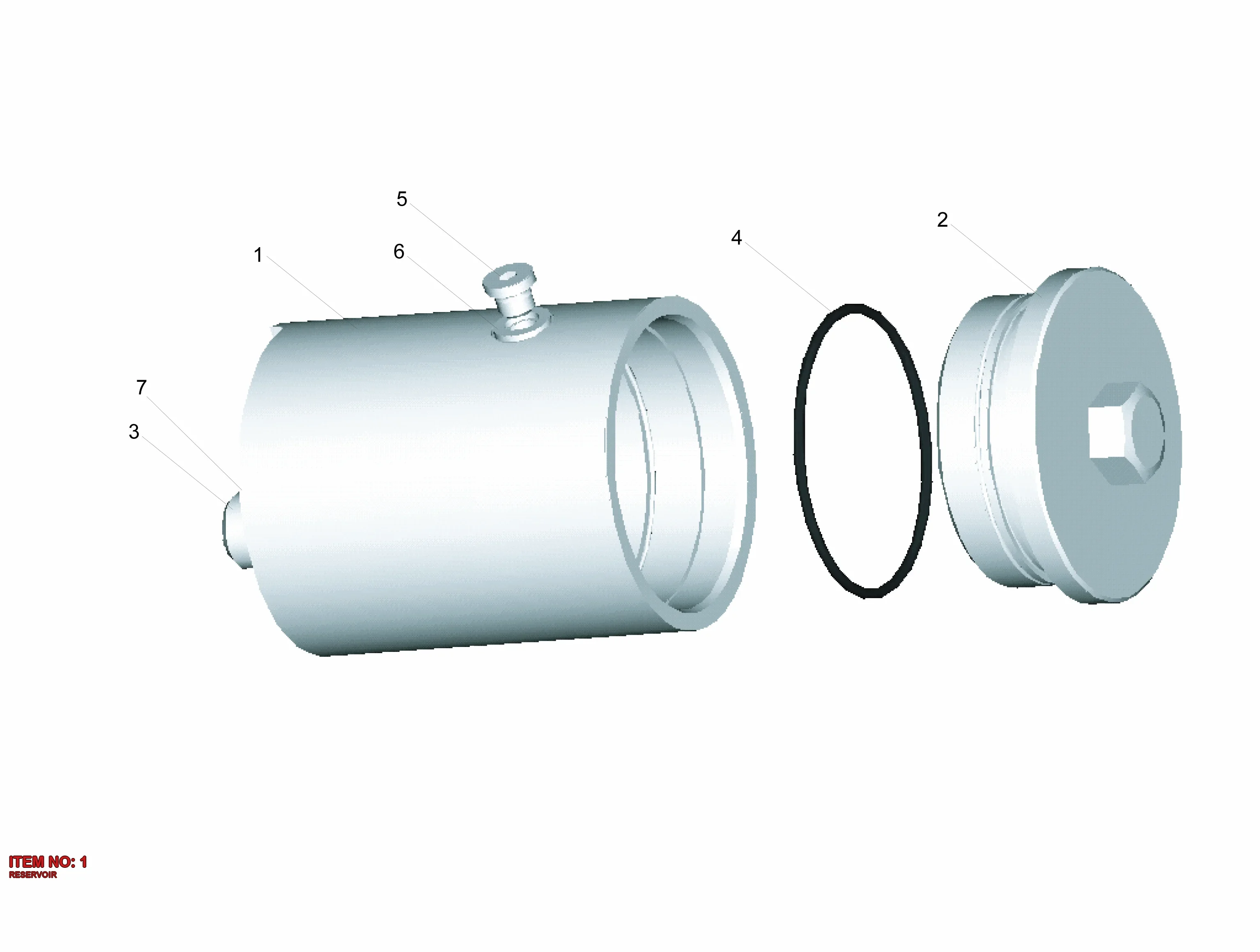 3222 3186 64 RESERVOIR - Technical Drawing