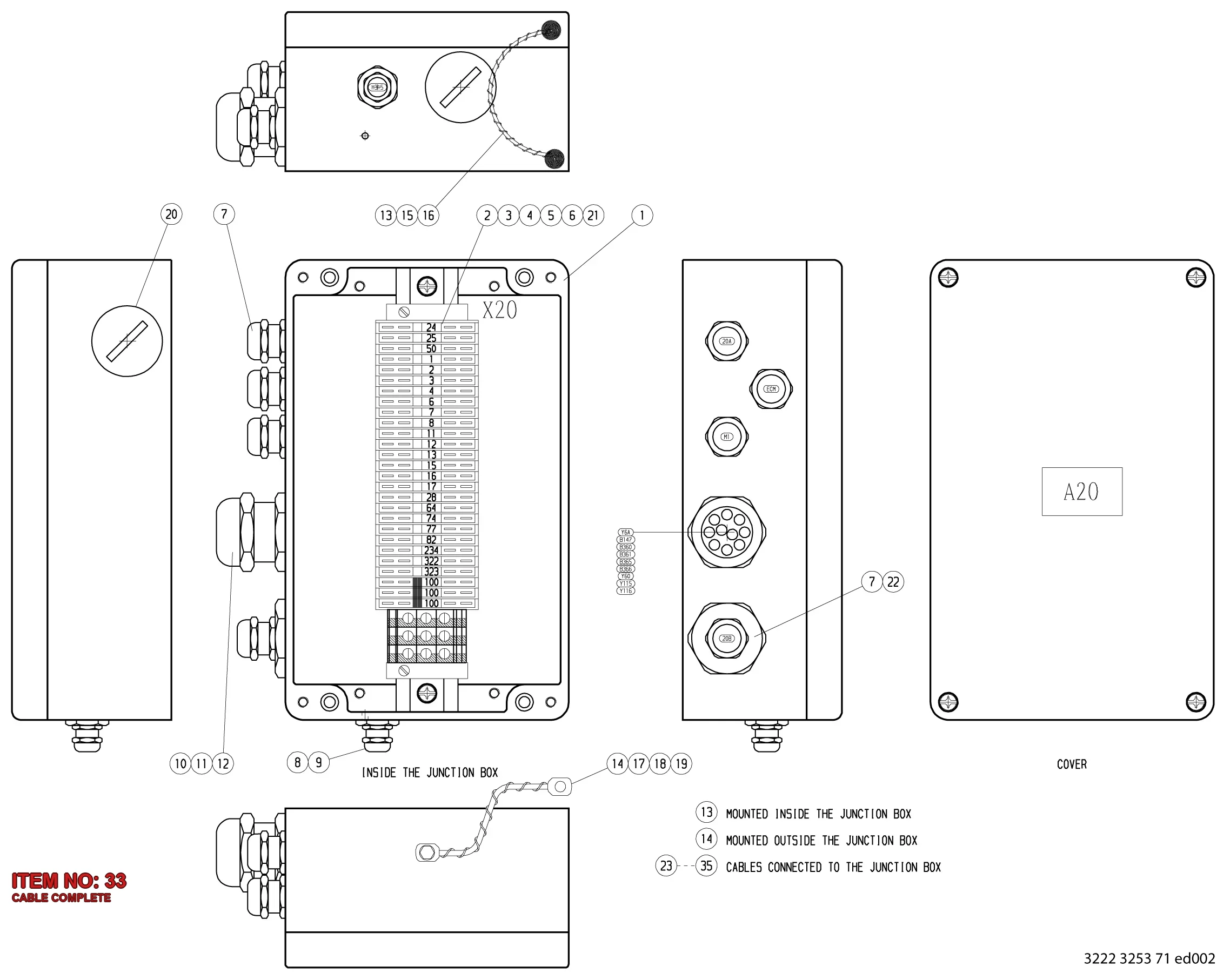 3222 3188 11 CABLE COMPLETE - Technical Drawing