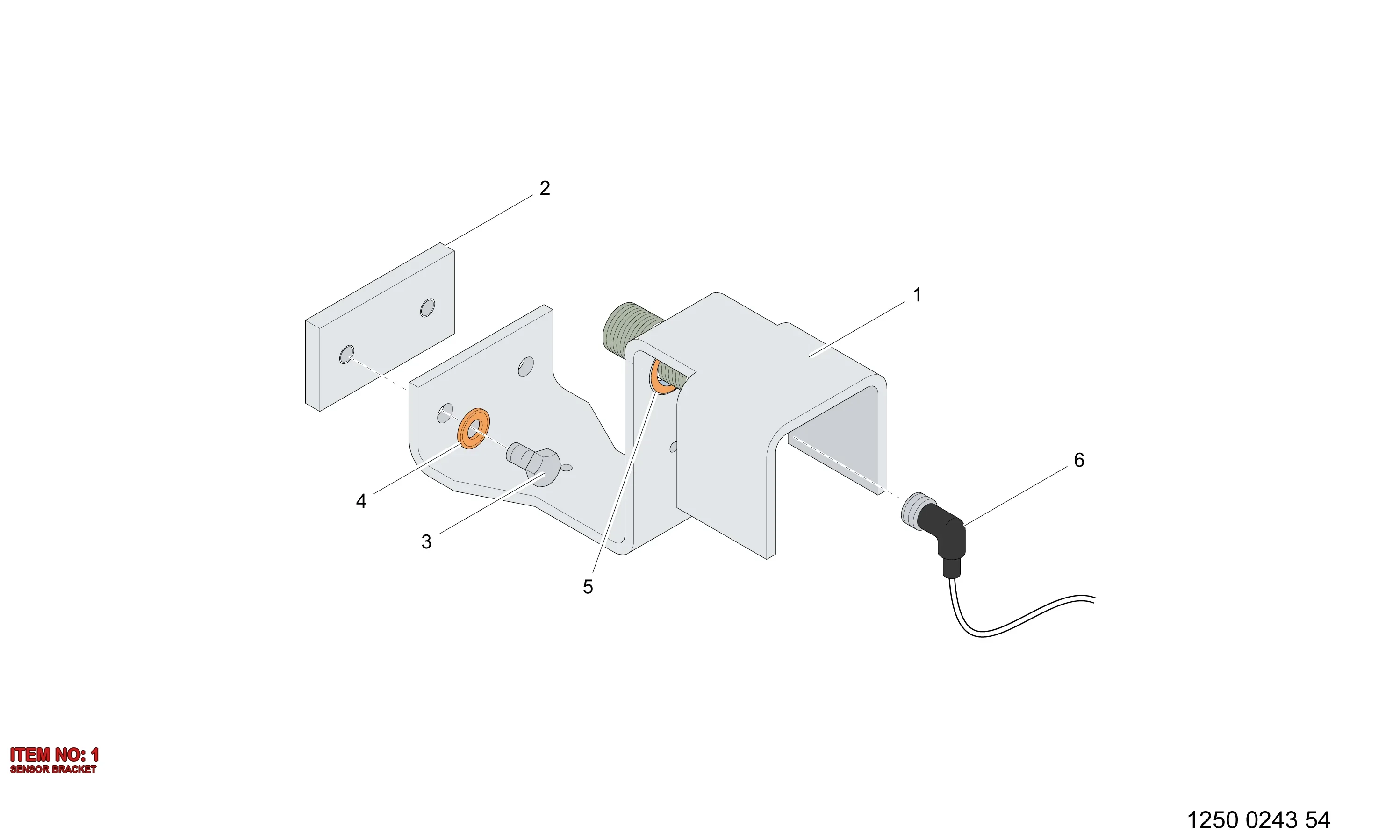3222 3188 83 SENSOR BRACKET - Technical Drawing