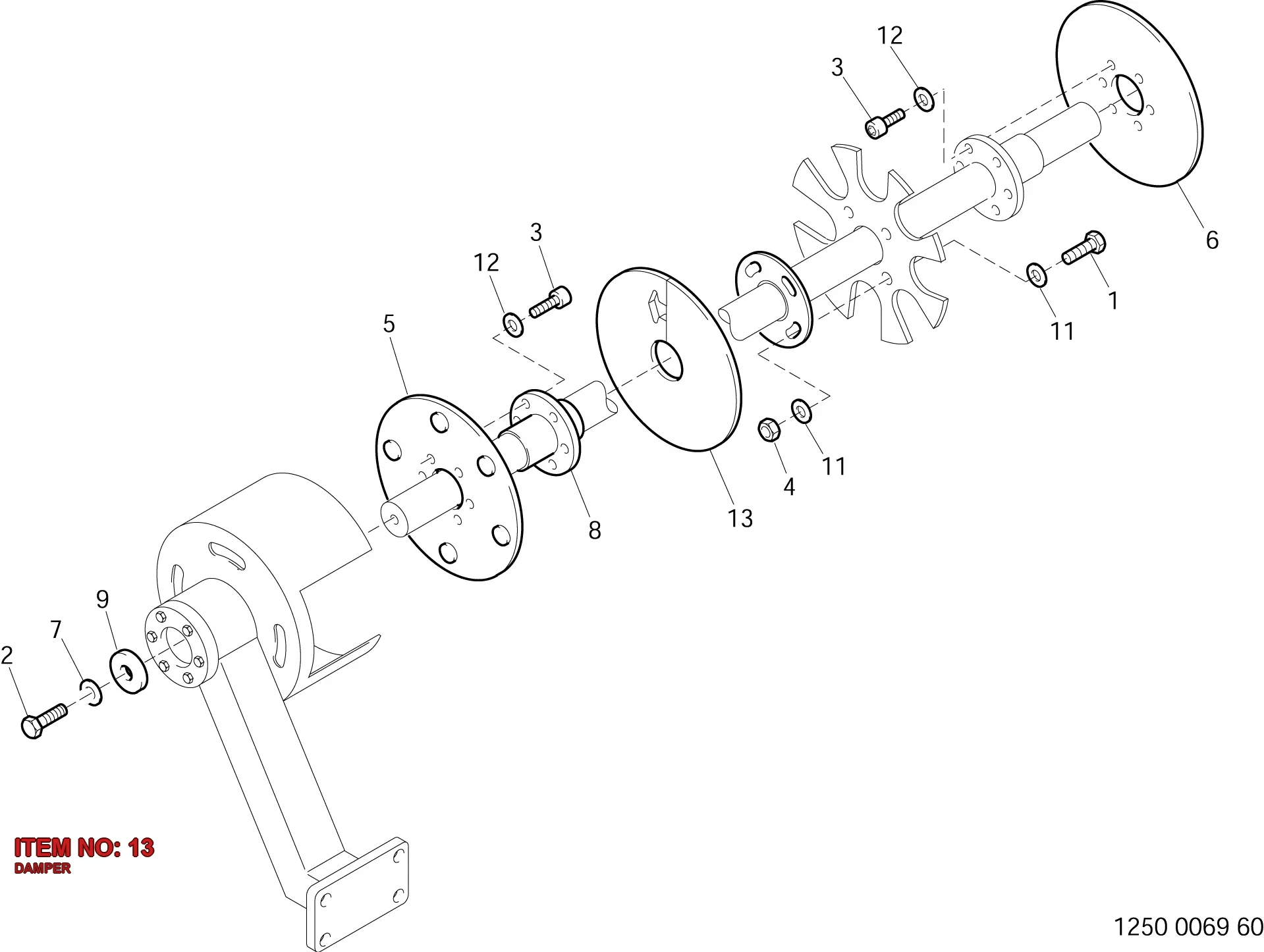 3222 3189 07 DAMPER - Technical Drawing