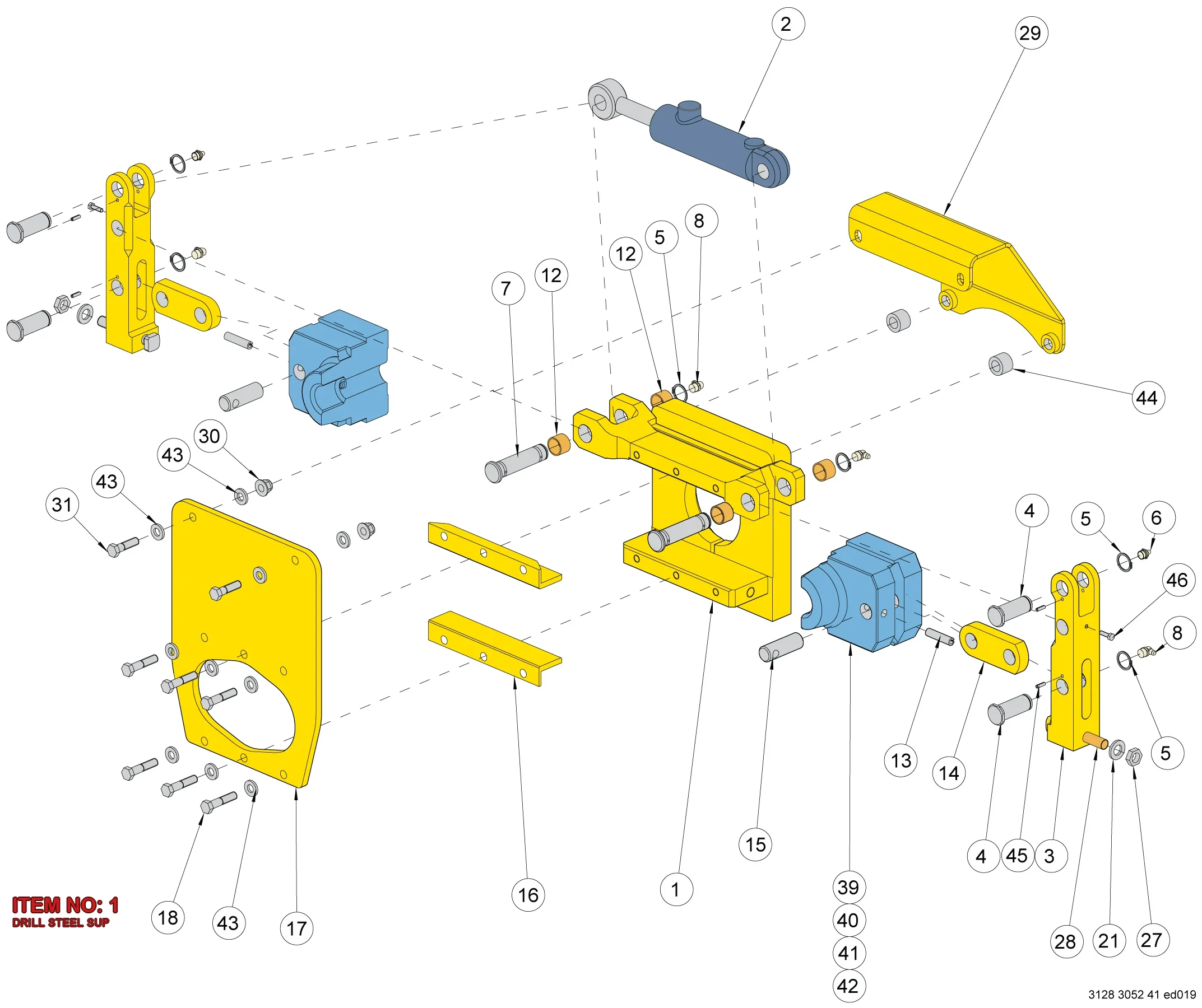 3222 3189 09 DRILL STEEL SUP - Technical Drawing