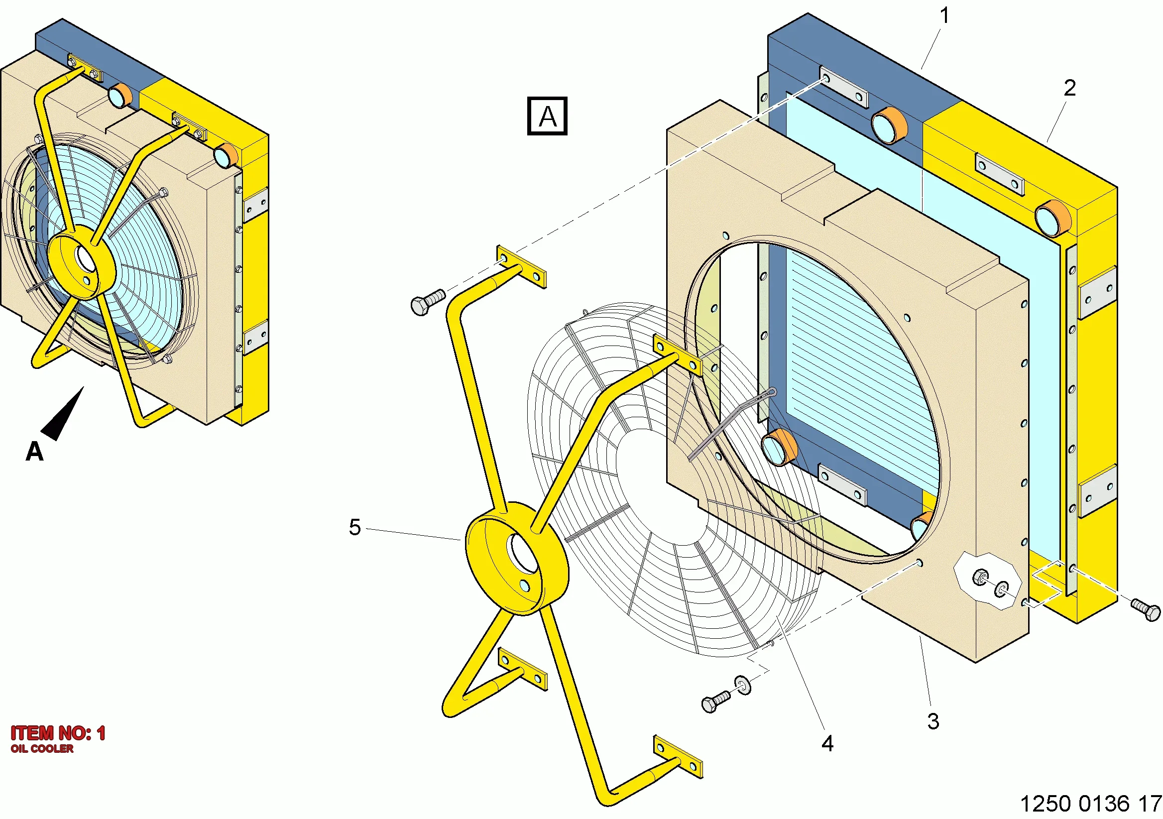 3222 3196 30 OIL COOLER - Technical Drawing