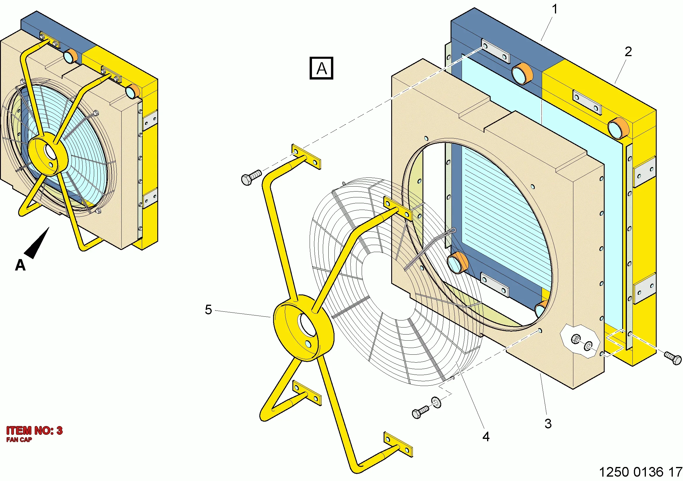 3222 3196 32 FAN CAP - Technical Drawing