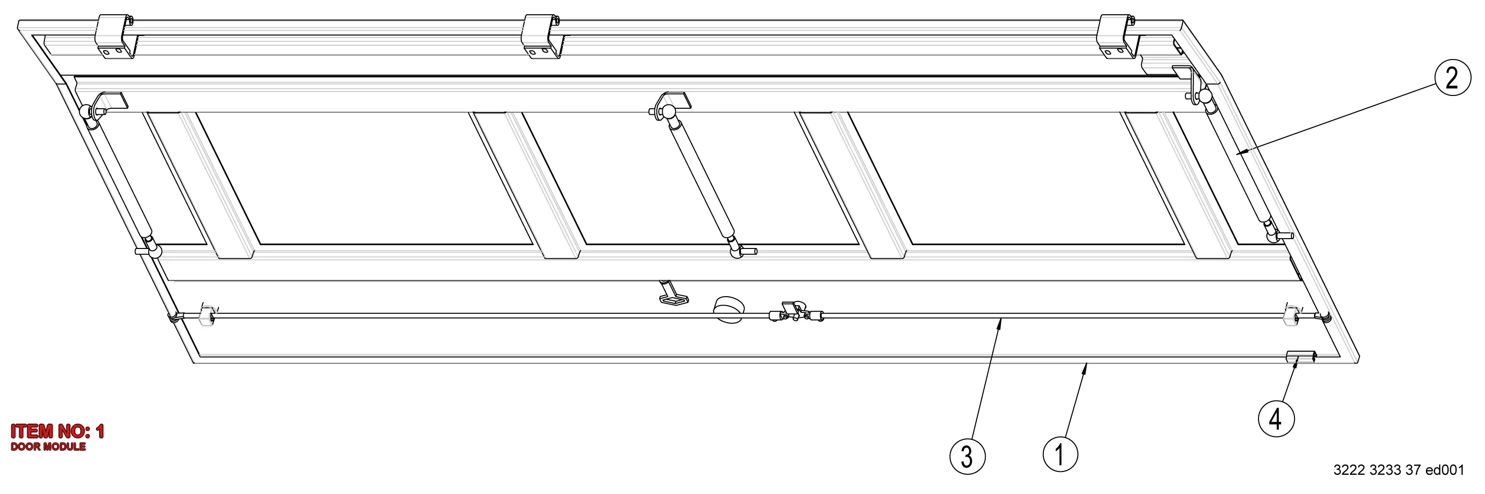 3222 3233 38 DOOR MODULE - Technical Drawing