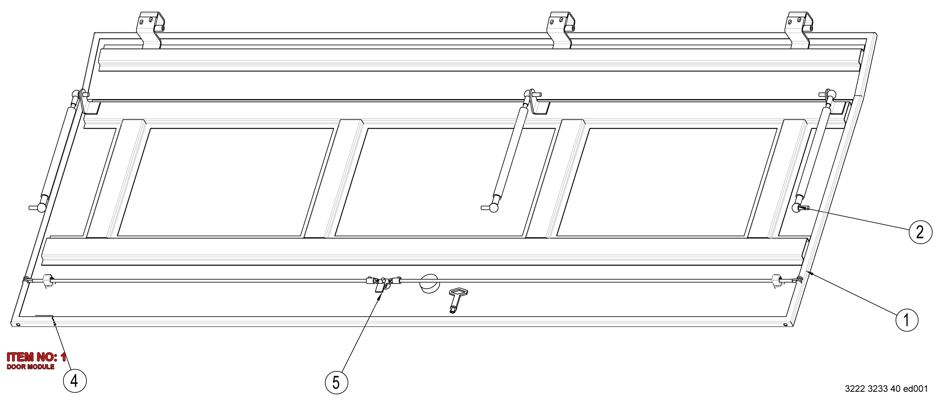 3222 3233 41 DOOR MODULE - Technical Drawing