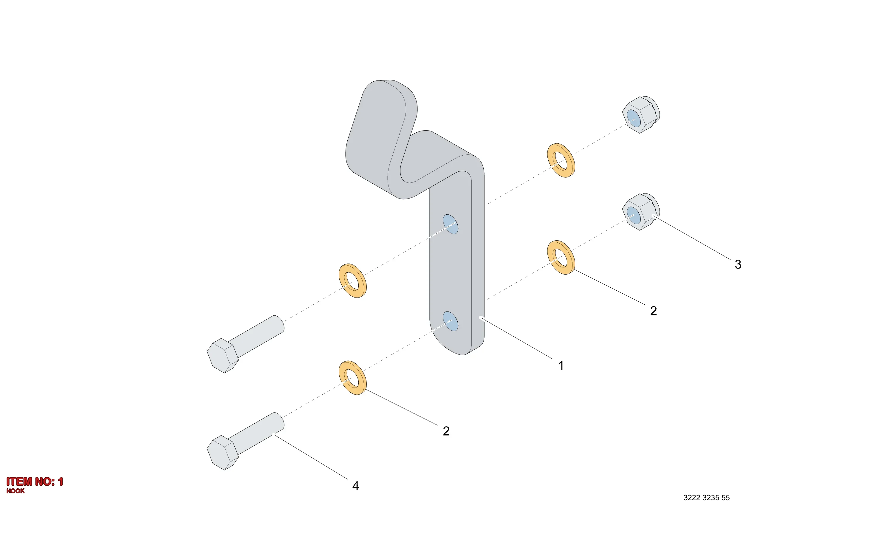 3222 3235 56 HOOK - Technical Drawing