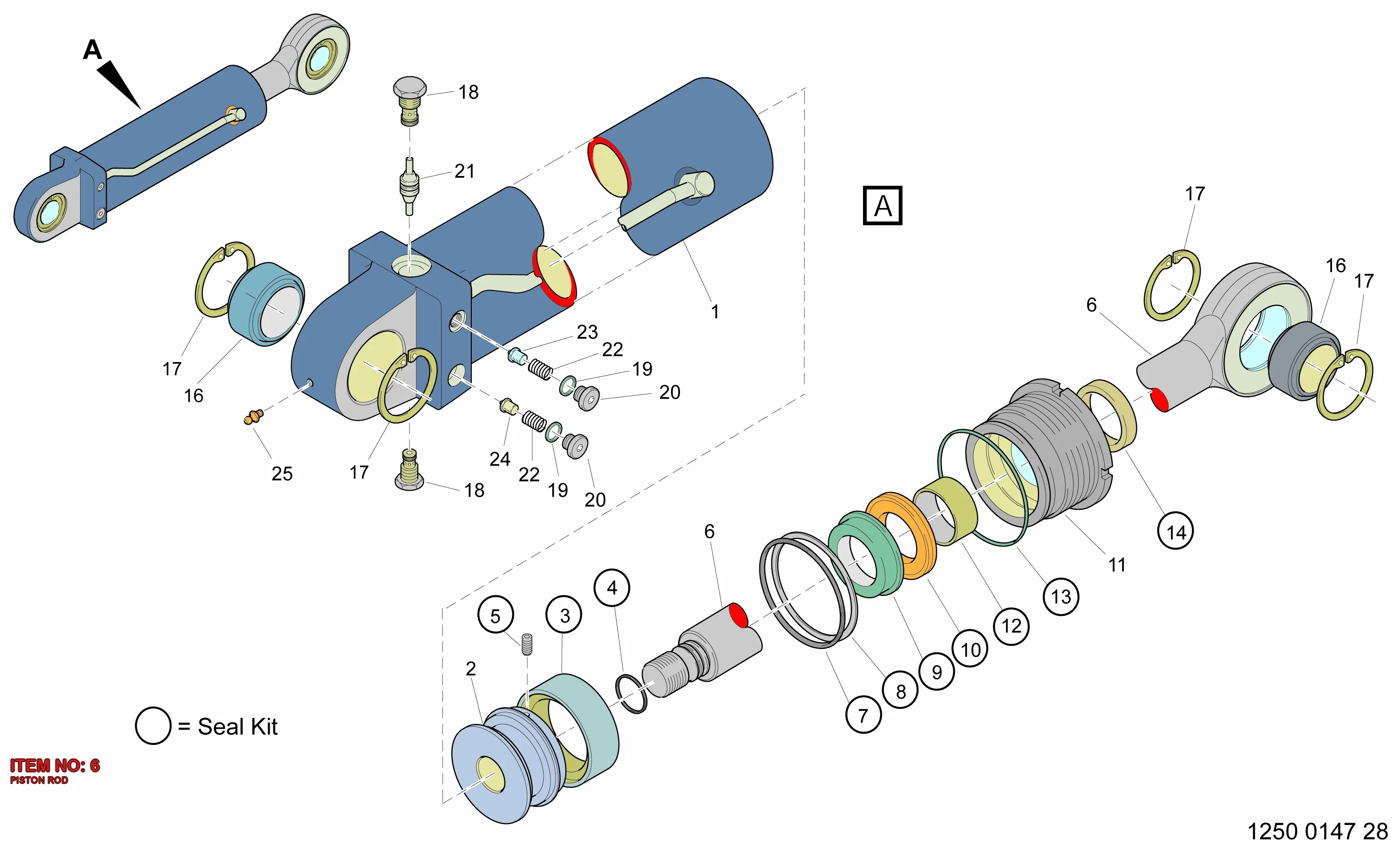 3222 3238 16 PISTON ROD - Technical Drawing