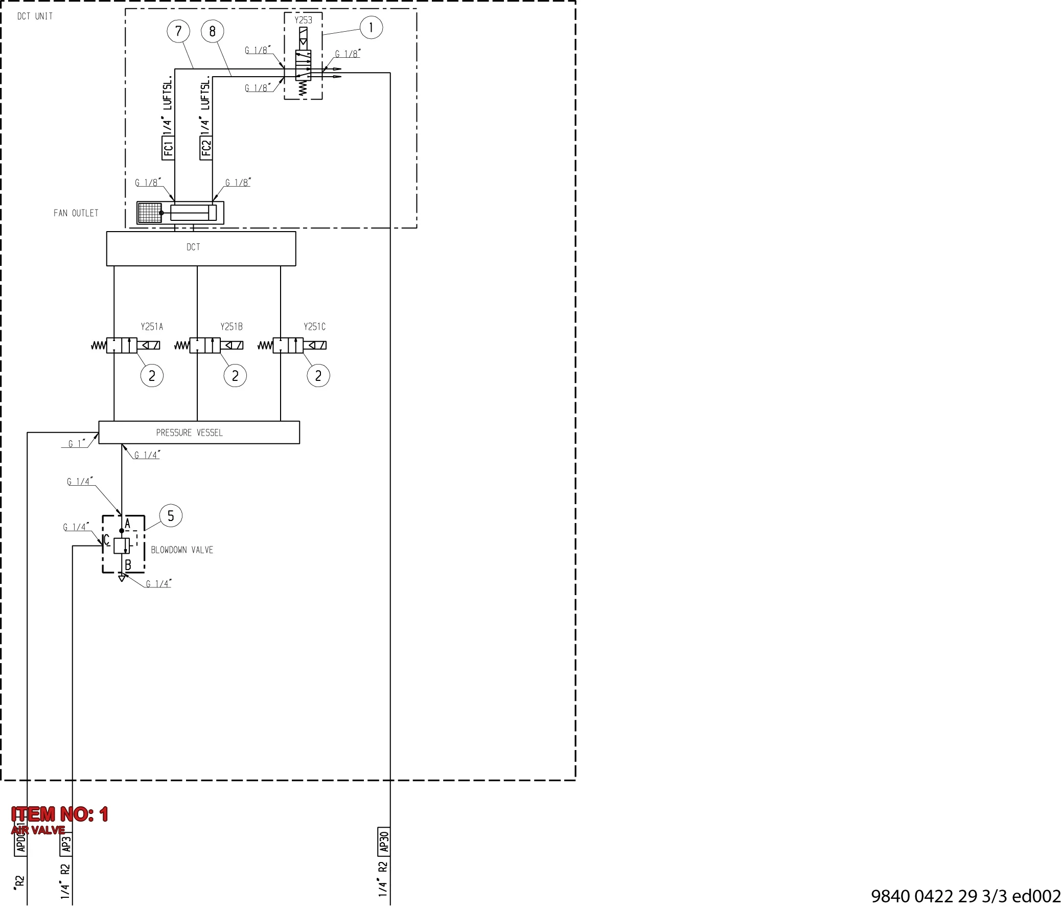 3222 3240 08 AIR VALVE - Technical Drawing