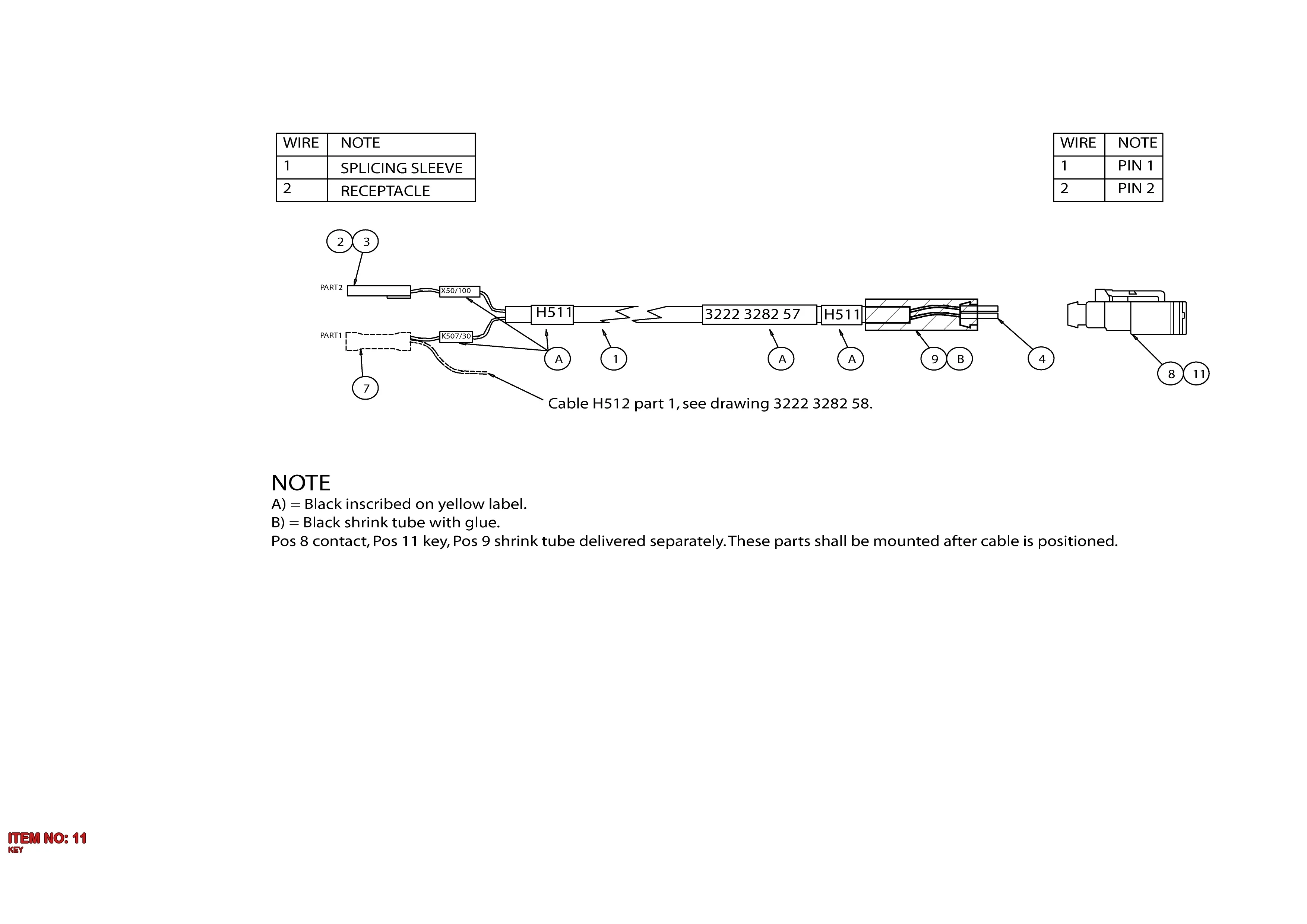 3222 3243 46 KEY - Technical Drawing