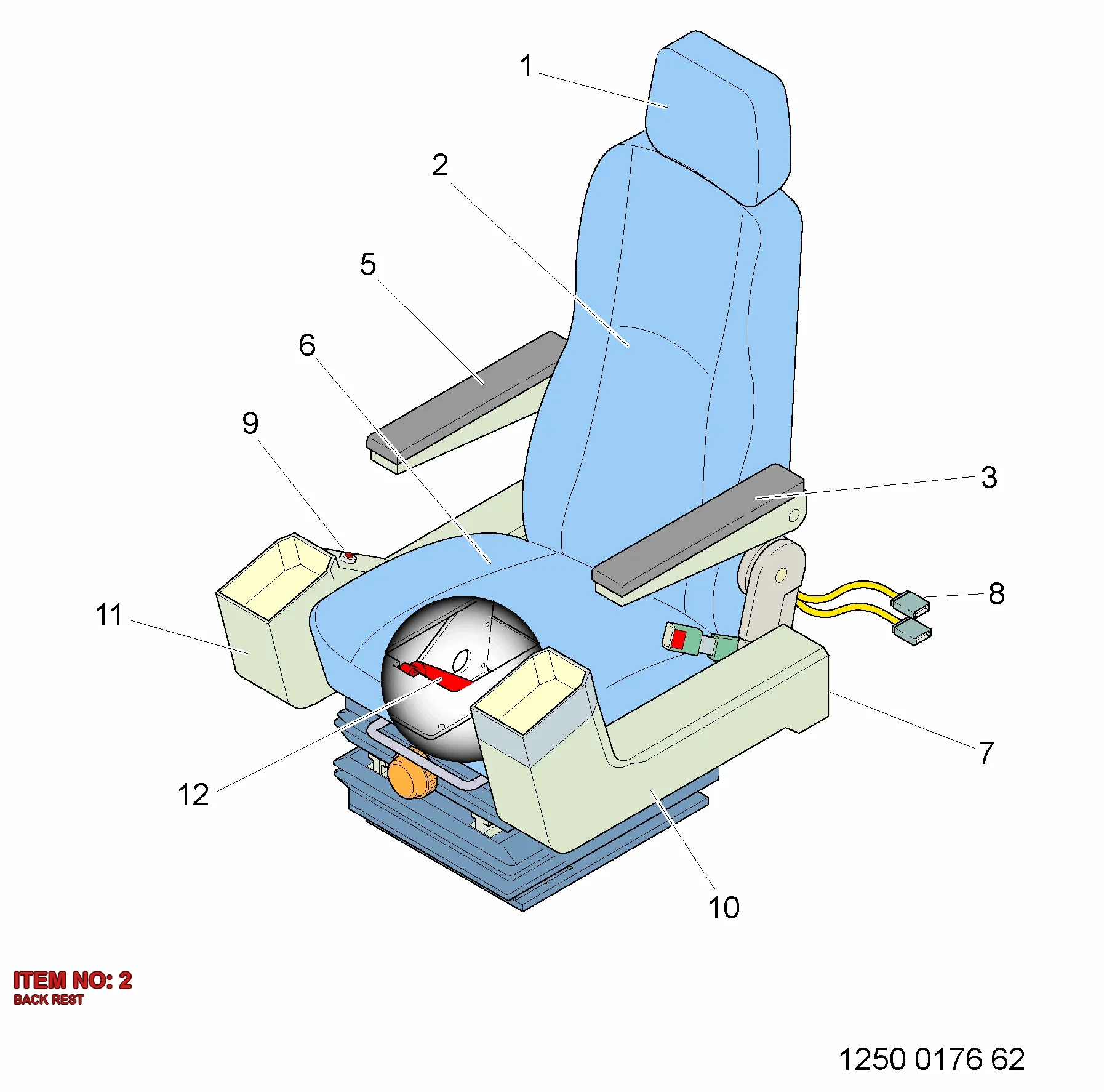 3222 3243 56 BACK REST - Technical Drawing