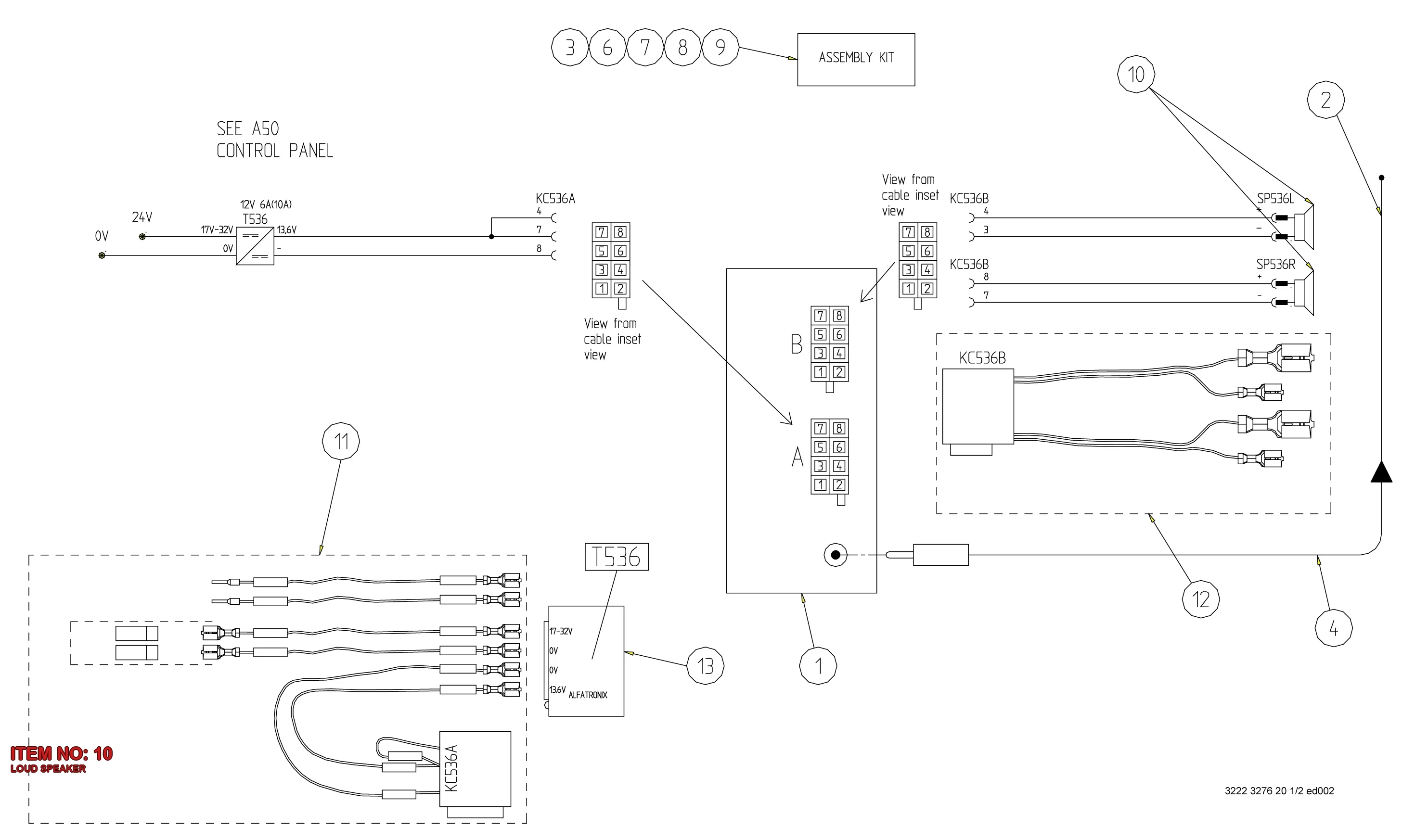 3222 3246 43 LOUD SPEAKER - Technical Drawing