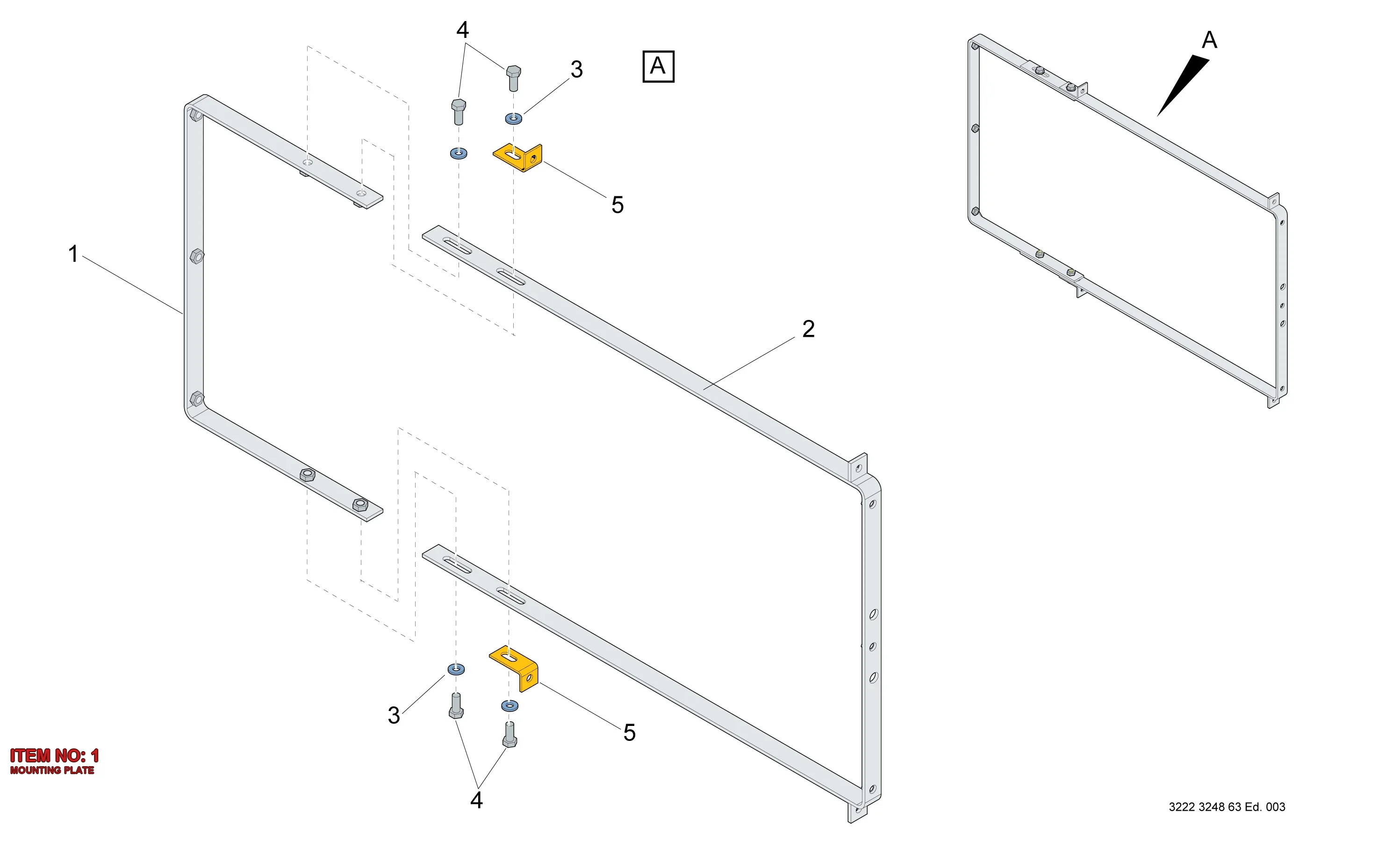 3222 3248 60 MOUNTING PLATE - Technical Drawing