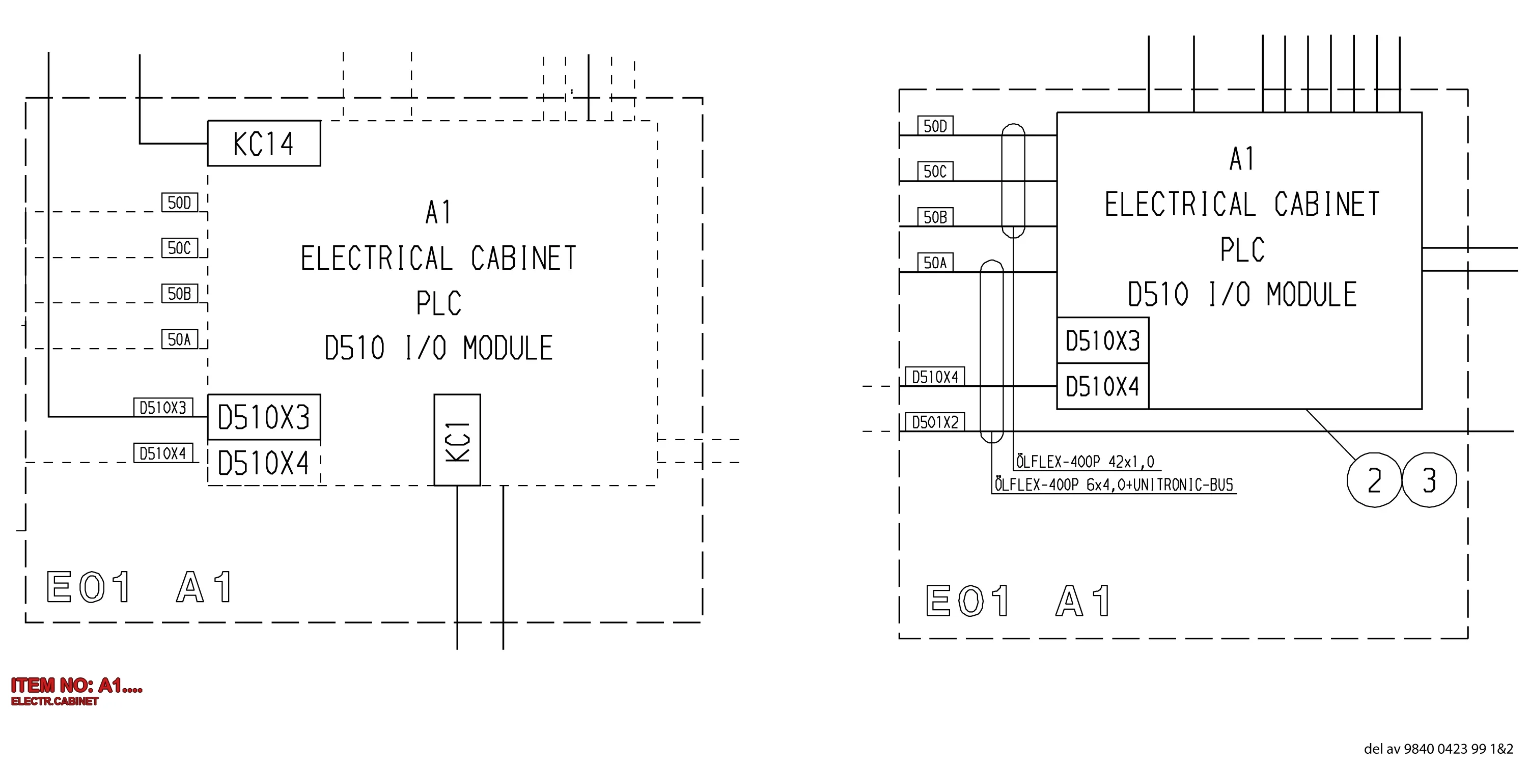 3222 3253 31 ELECTR.CABINET - Technical Drawing