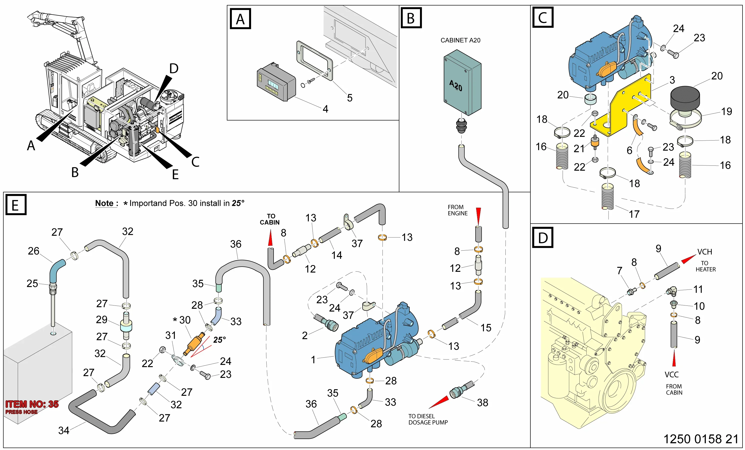 3222 3260 49 PRESS HOSE - Technical Drawing