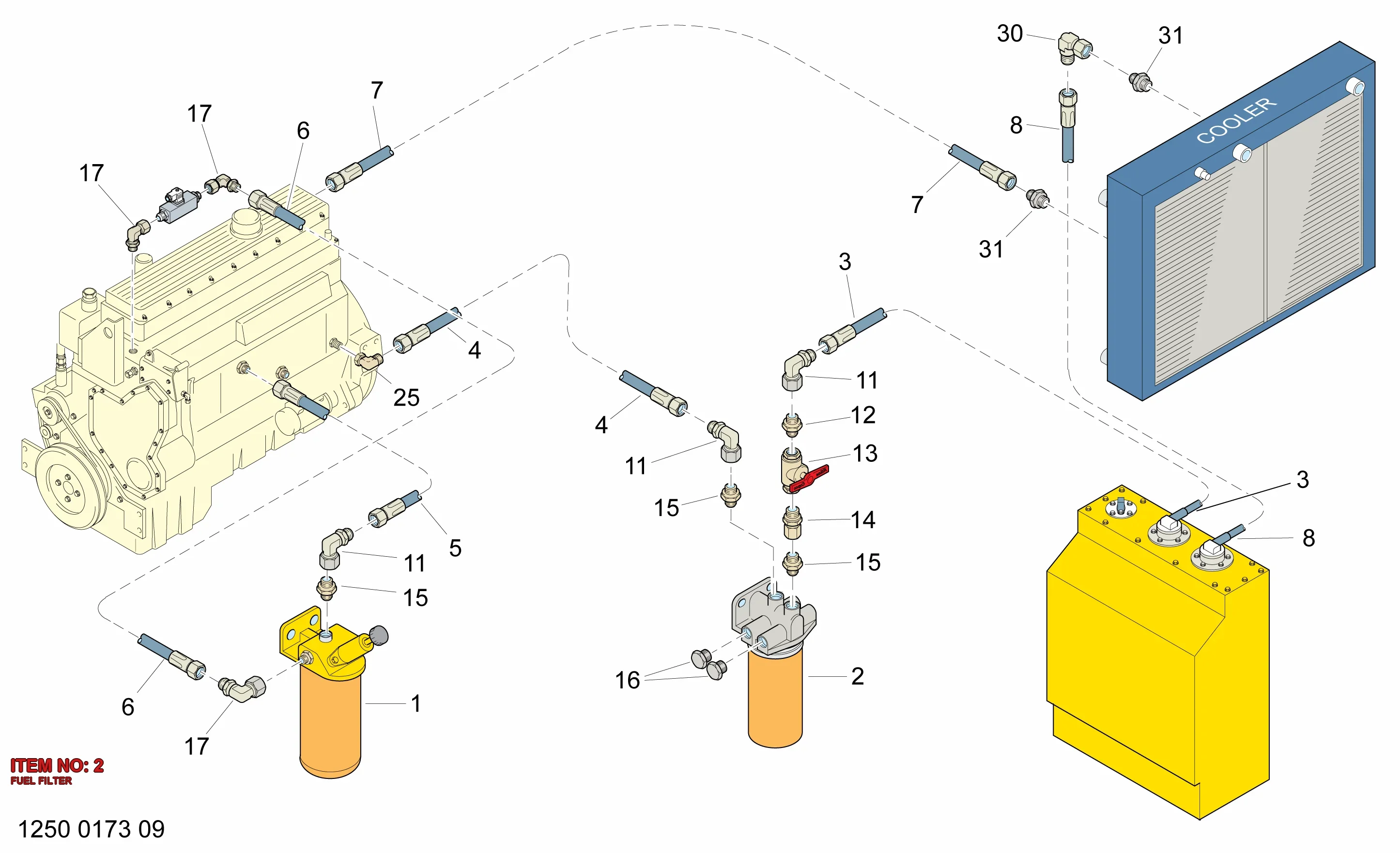 3222 3260 70 FUEL FILTER - Technical Drawing