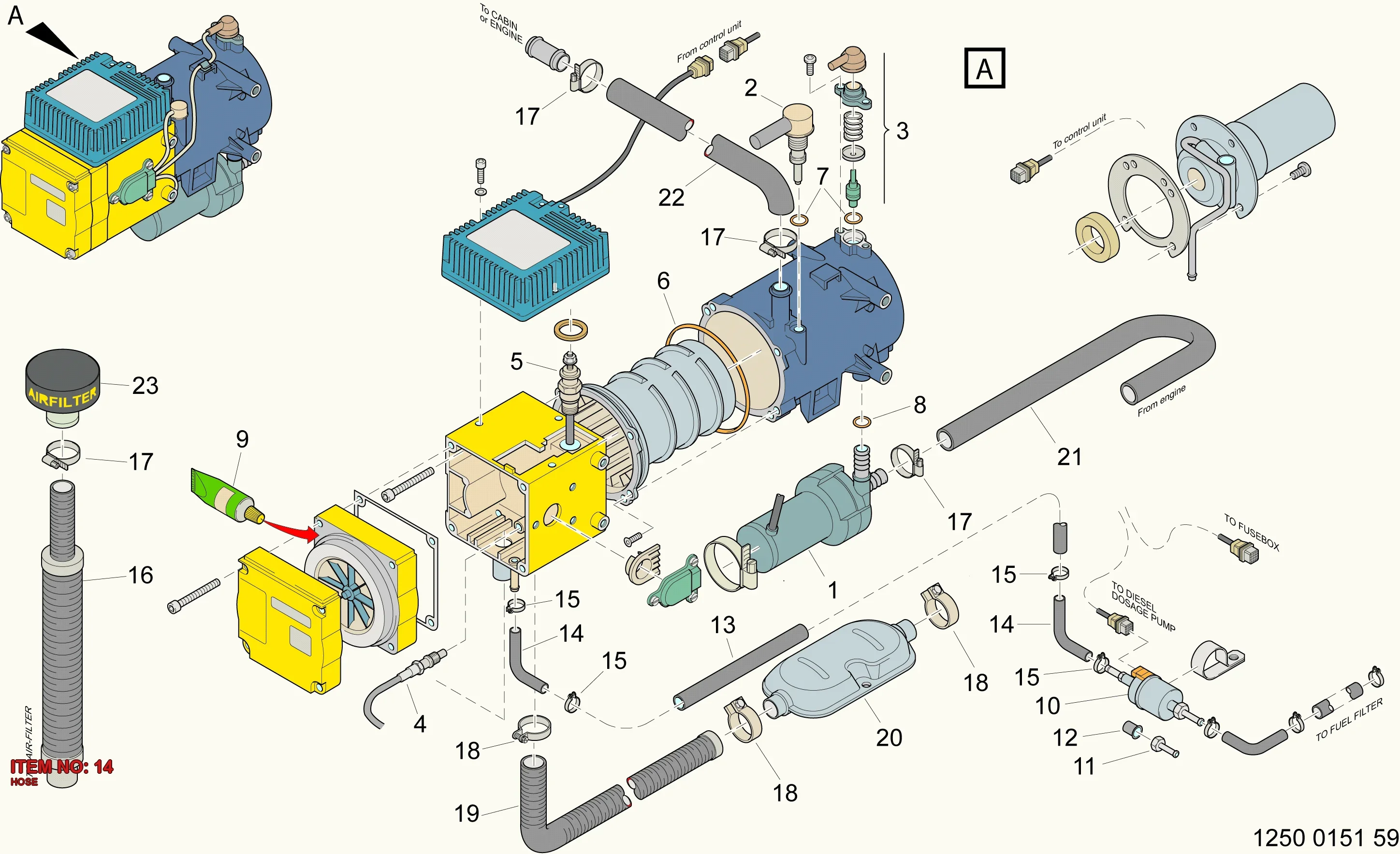 3222 3262 98 HOSE - Technical Drawing