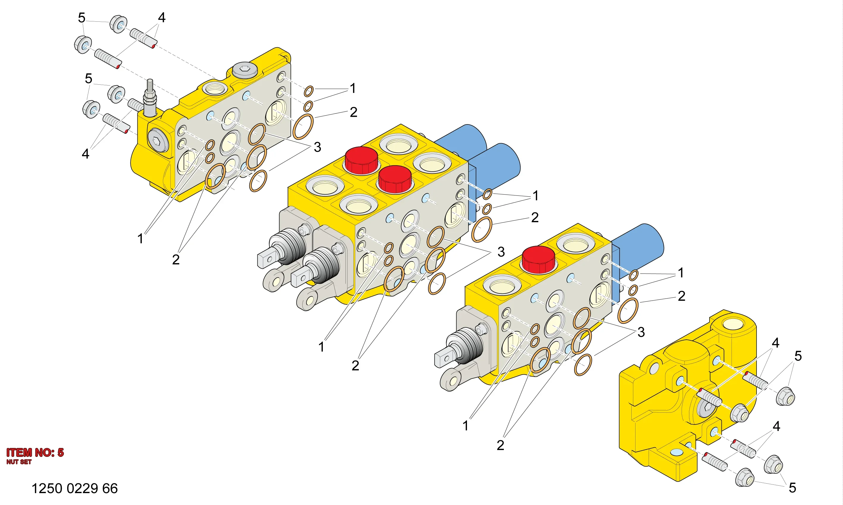 3222 3264 97 NUT SET - Technical Drawing