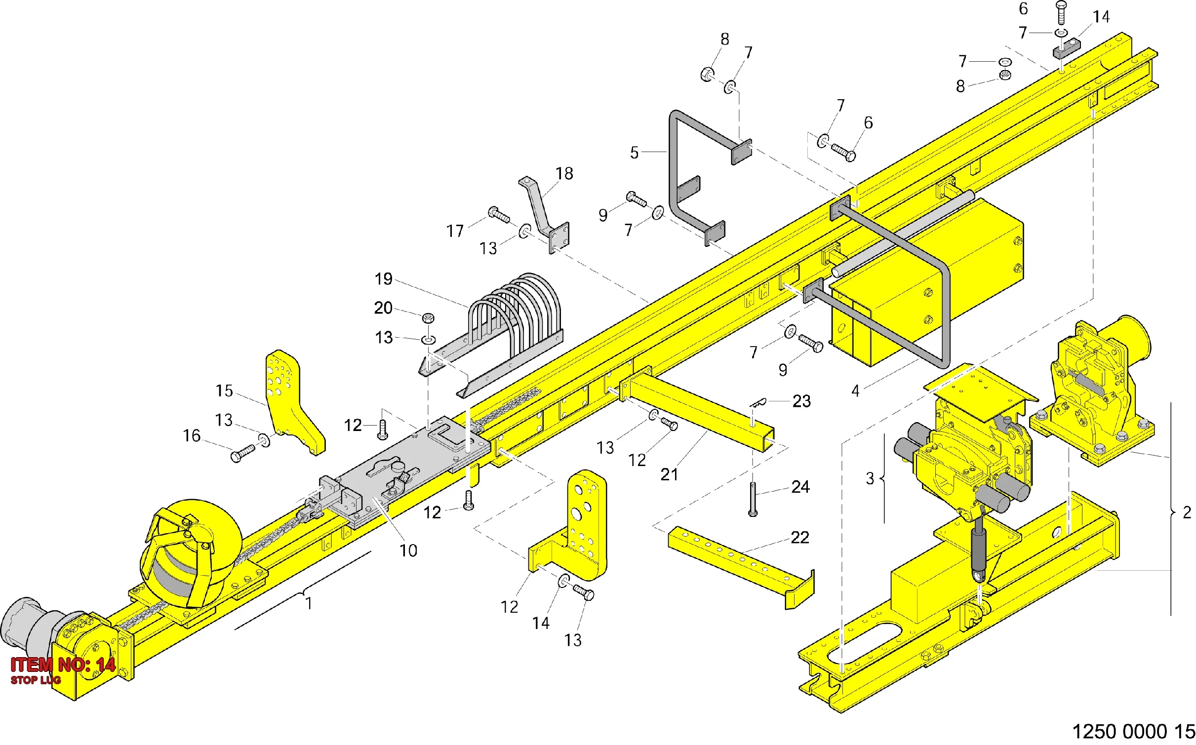 3222 3265 84 STOP LUG - Technical Drawing