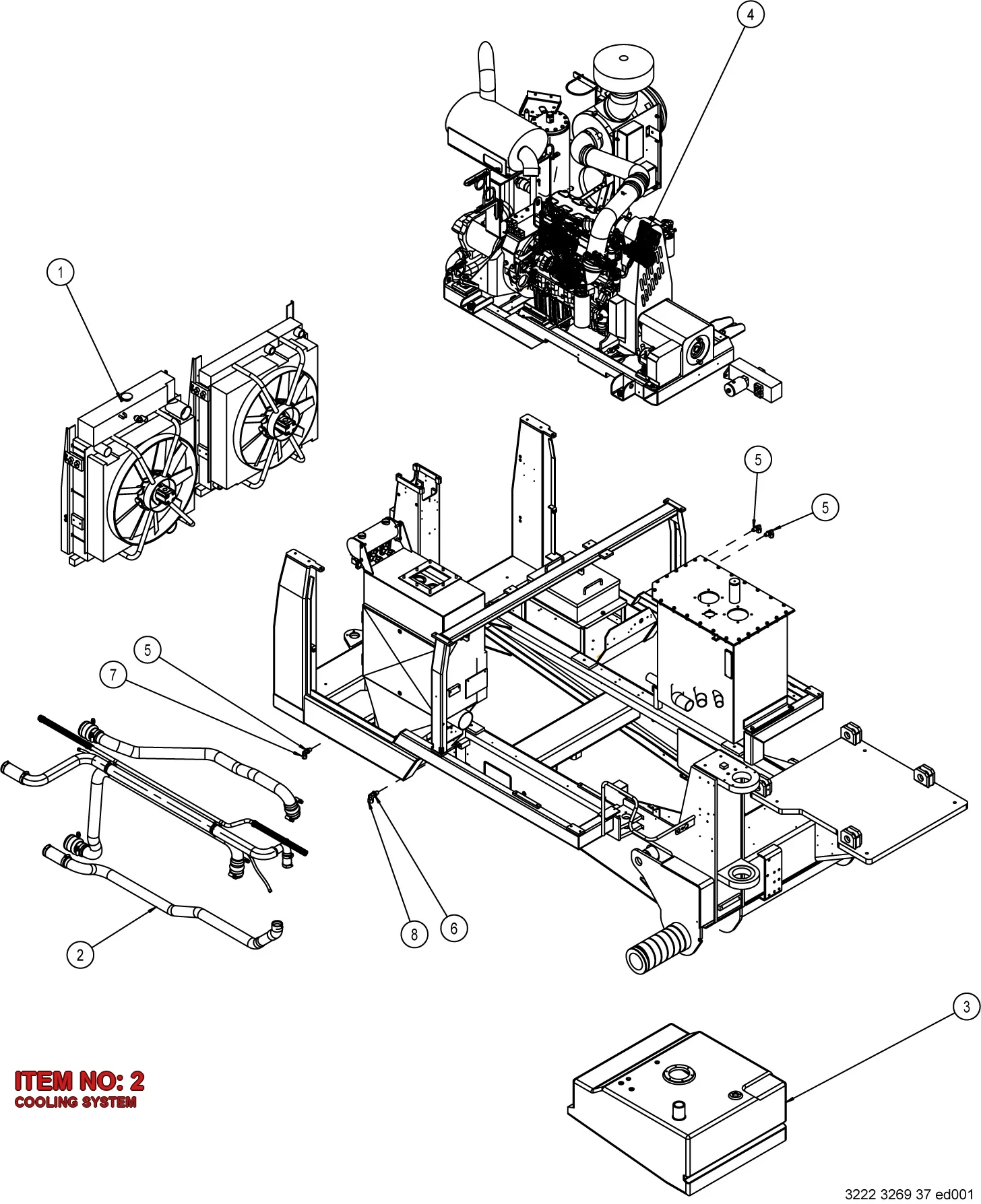 3222 3269 51 COOLING SYSTEM - Technical Drawing