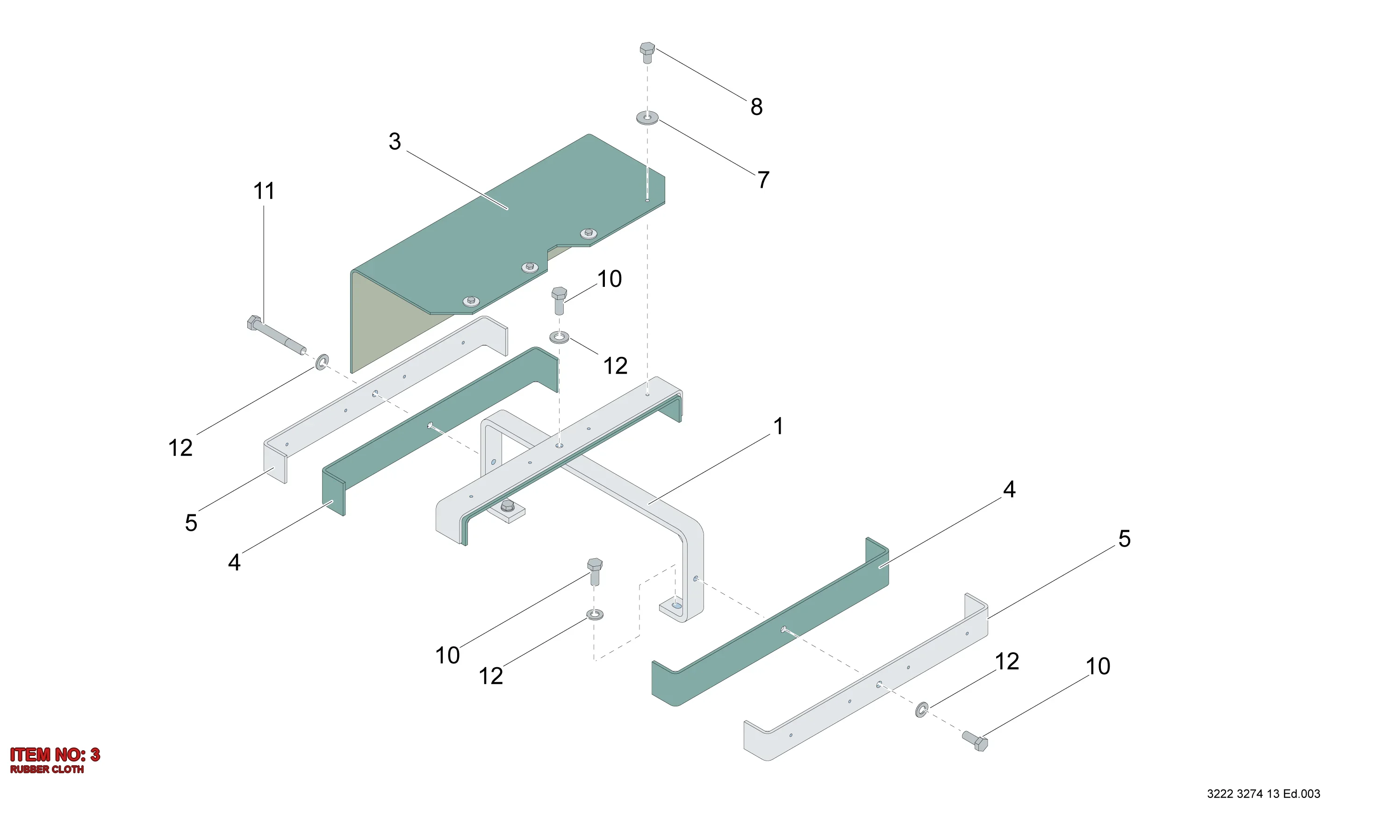 3222 3274 14 RUBBER CLOTH - Technical Drawing