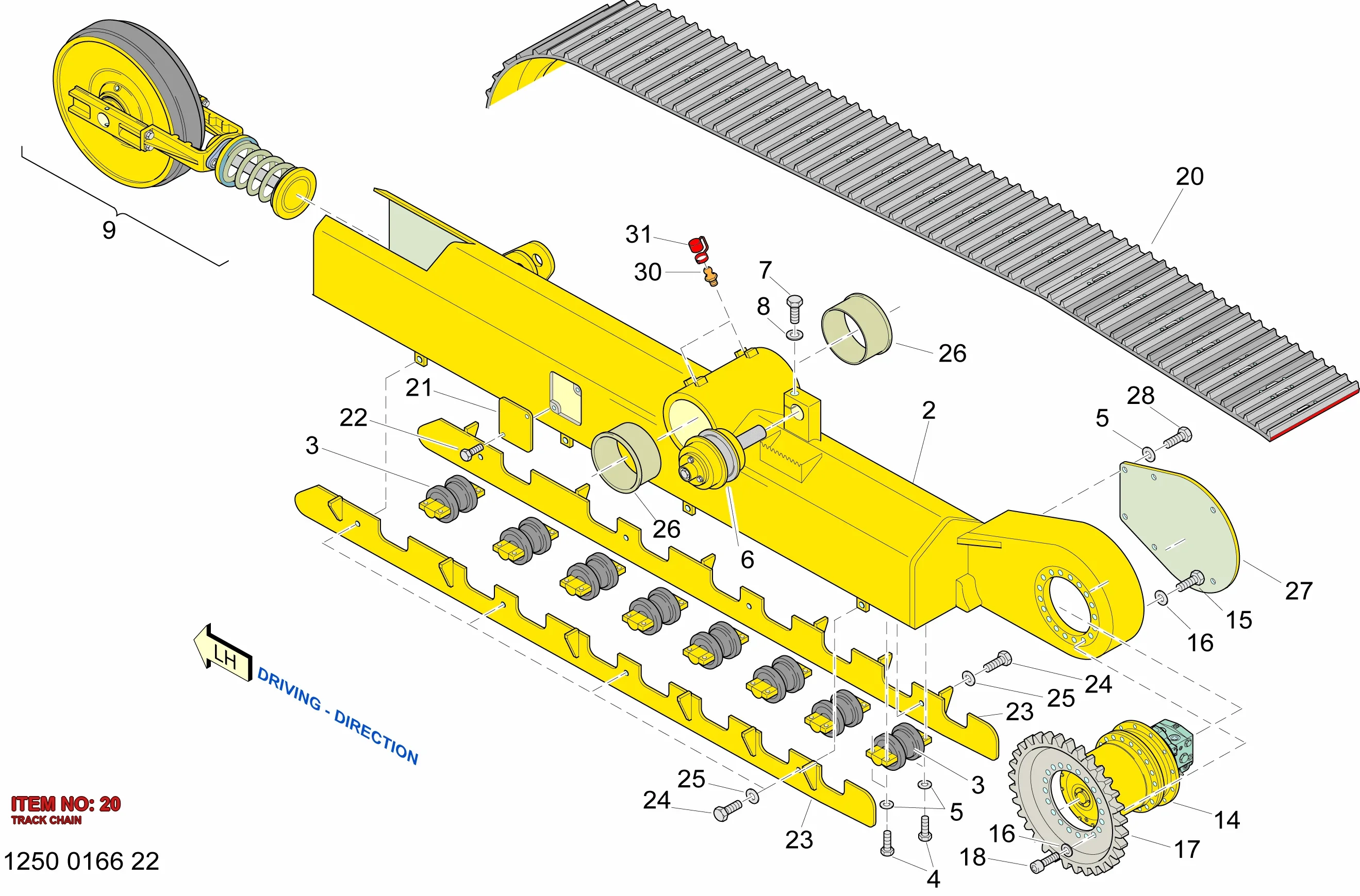 3222 3278 81 TRACK CHAIN - Technical Drawing