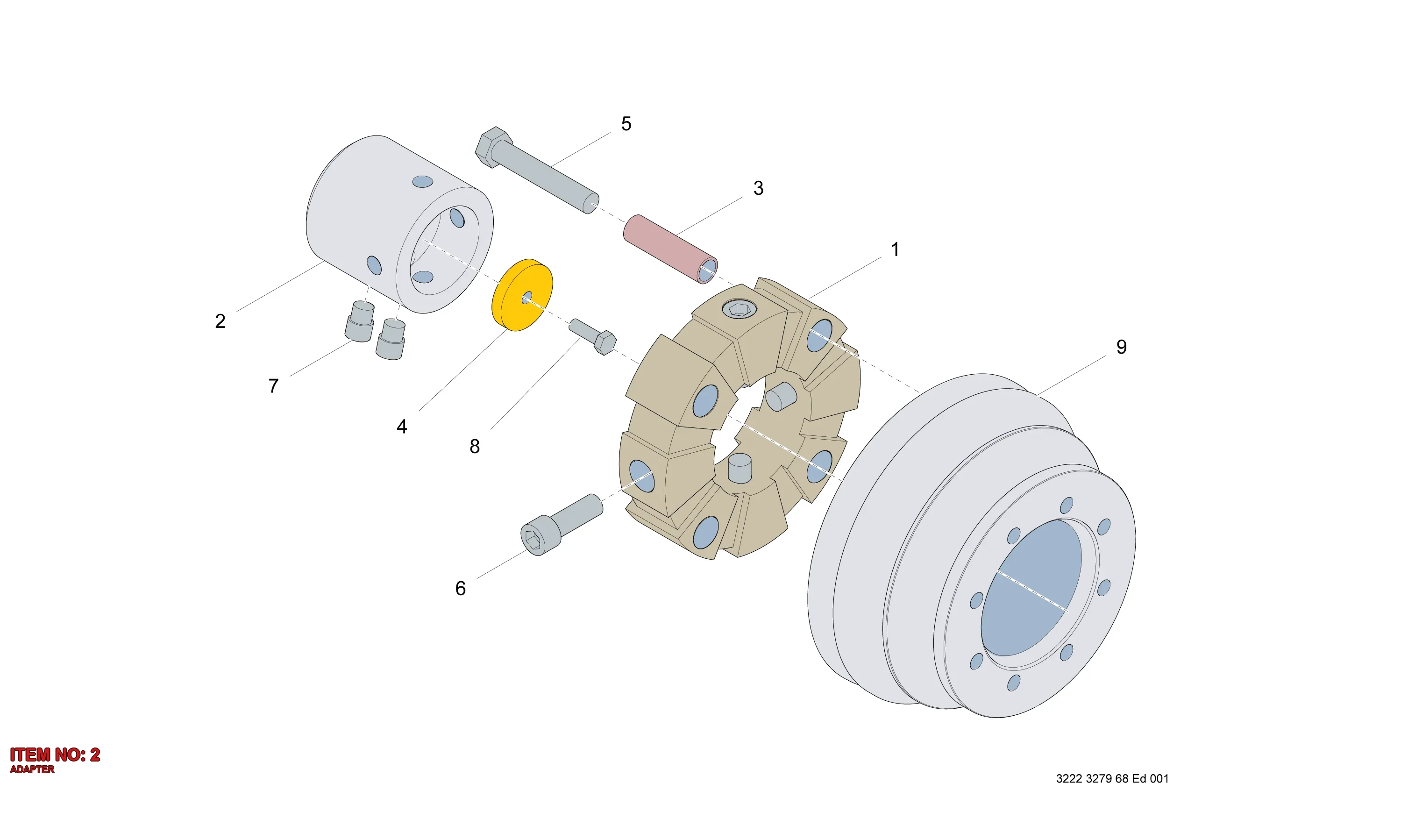 3222 3279 69 ADAPTER - Technical Drawing