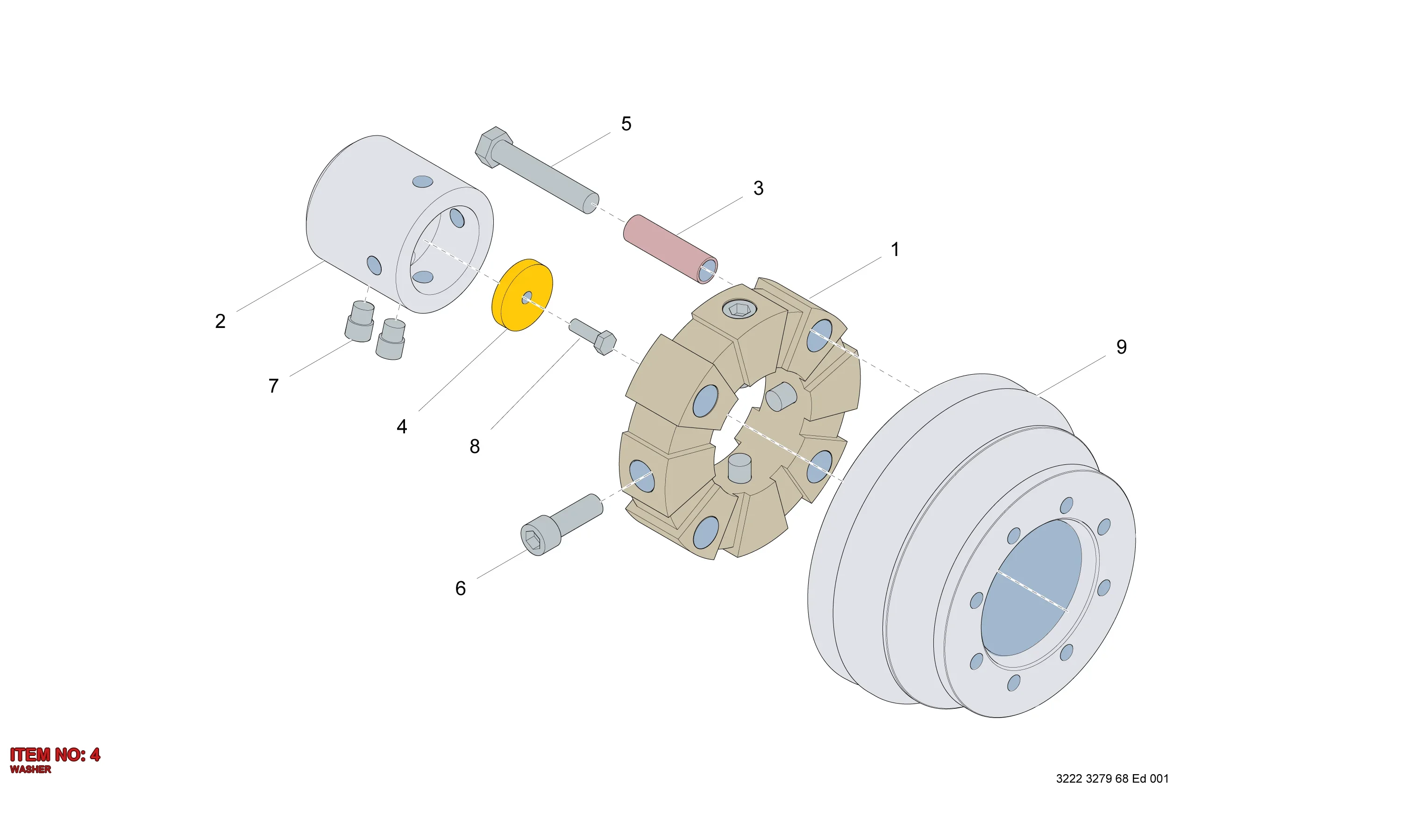 3222 3279 70 WASHER - Technical Drawing