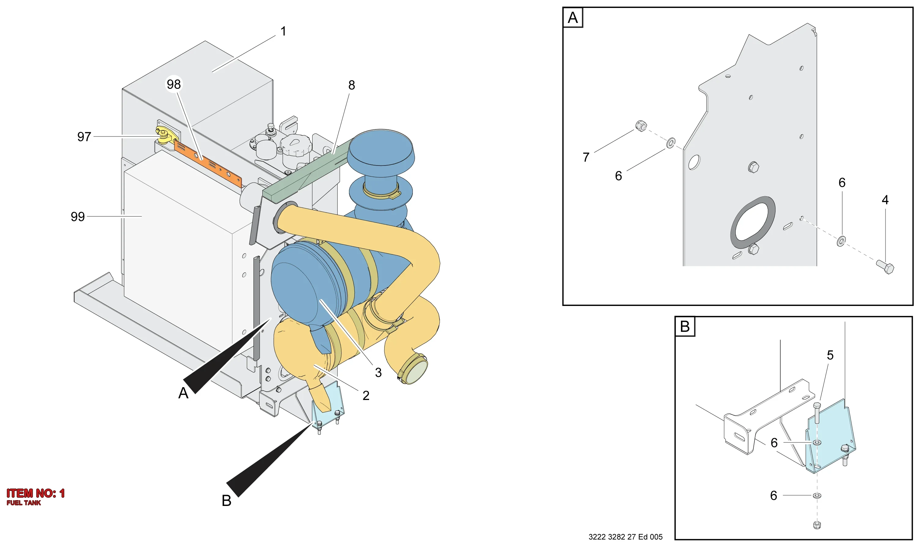 3222 3282 30 FUEL TANK - Technical Drawing