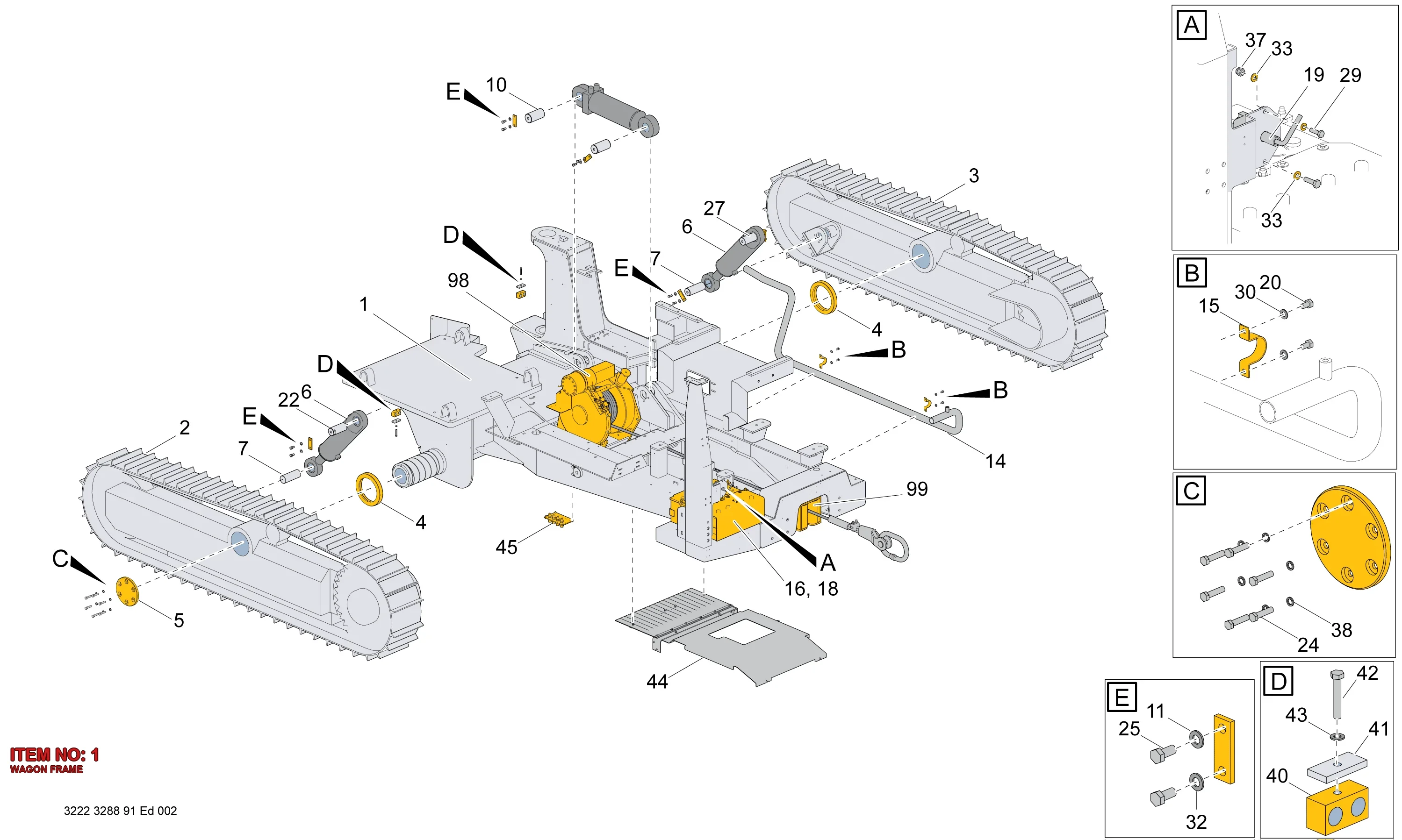 3222 3282 86 WAGON FRAME - Technical Drawing