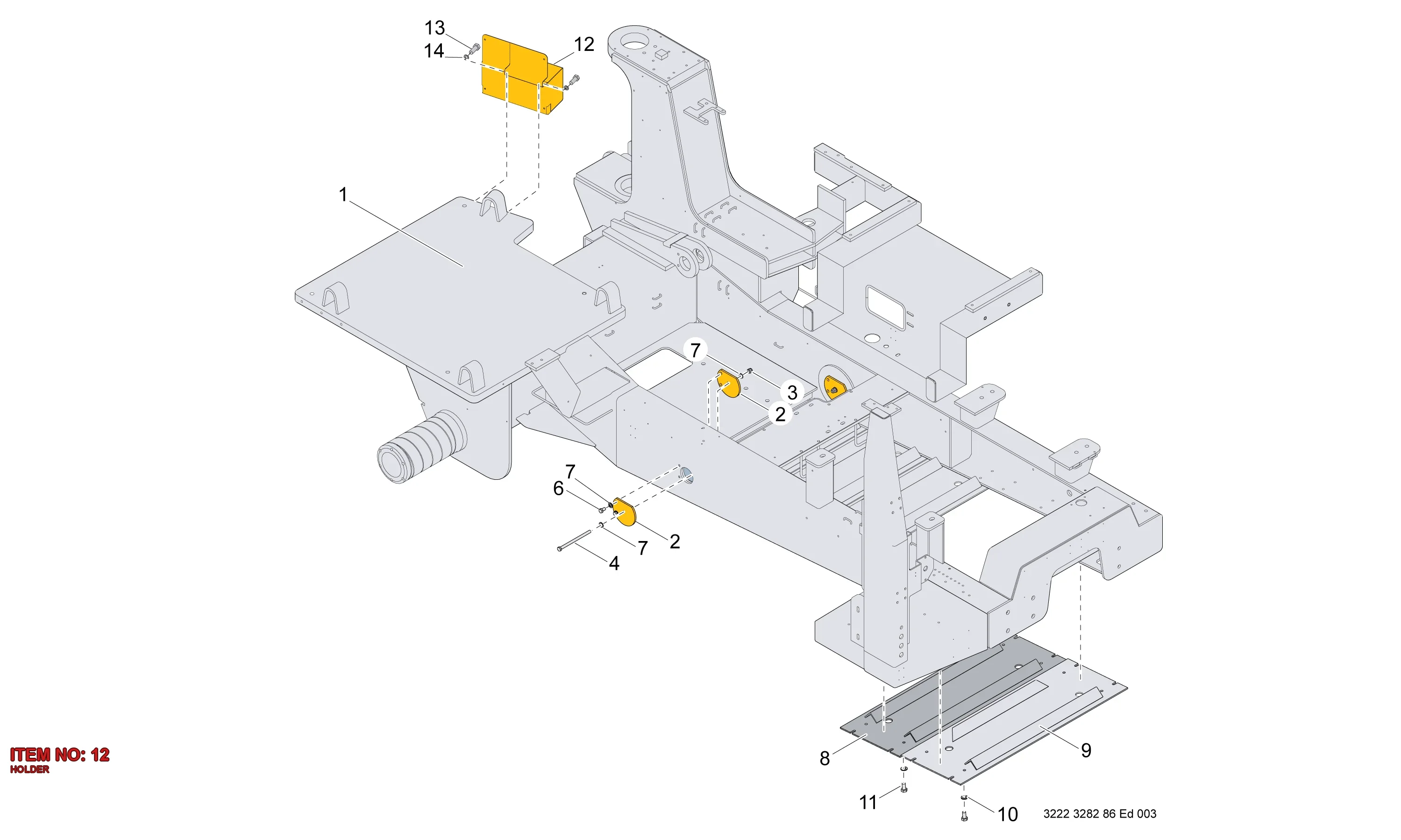 3222 3288 82 HOLDER - Technical Drawing