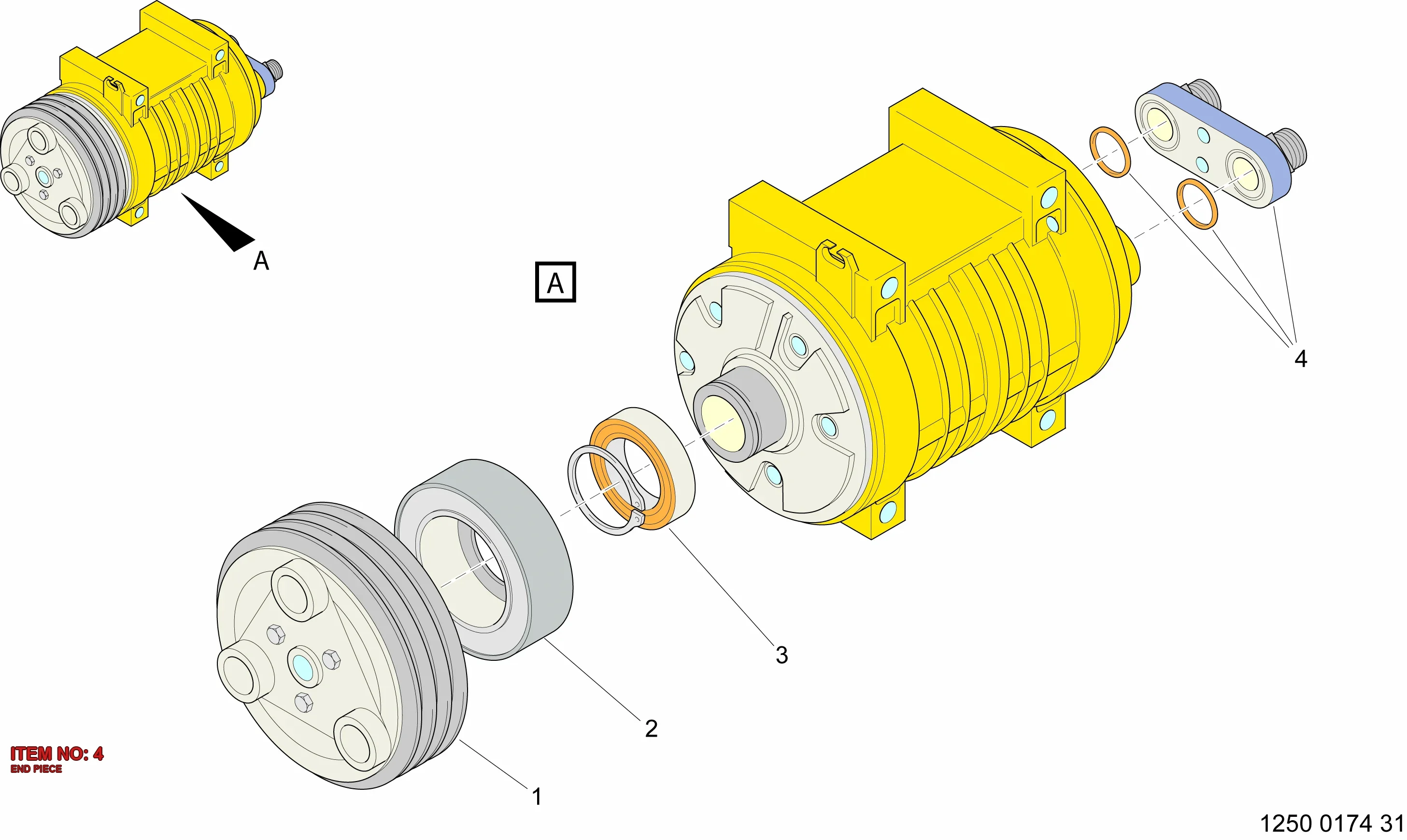 3222 3289 53 END PIECE - Technical Drawing