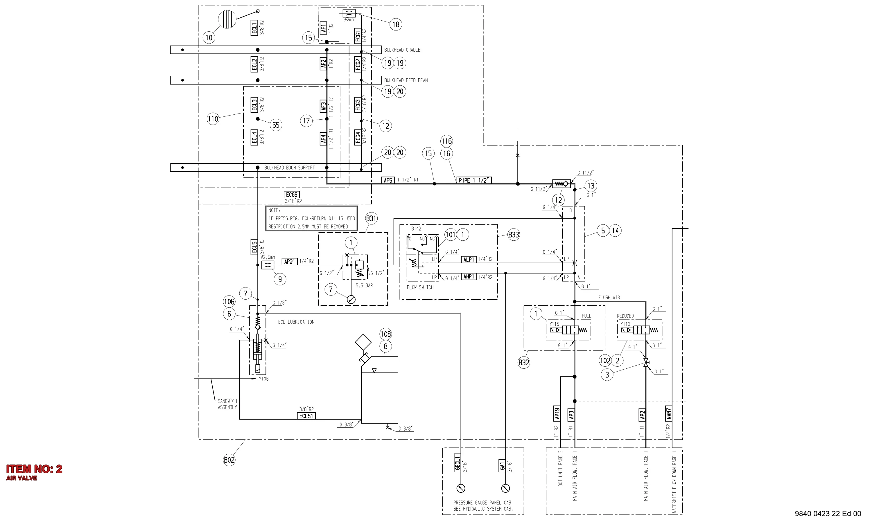 3222 3290 90 AIR VALVE - Technical Drawing