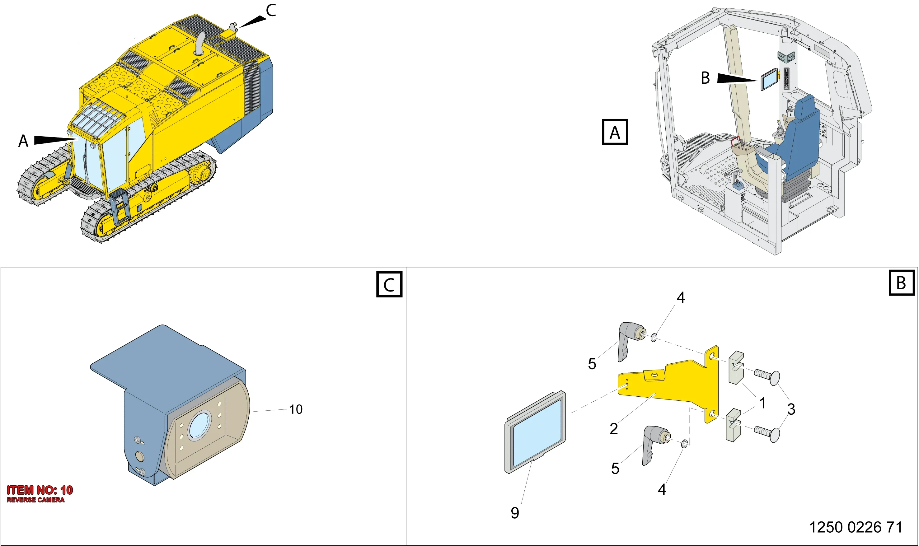 3222 3291 76 REVERSE CAMERA - Technical Drawing