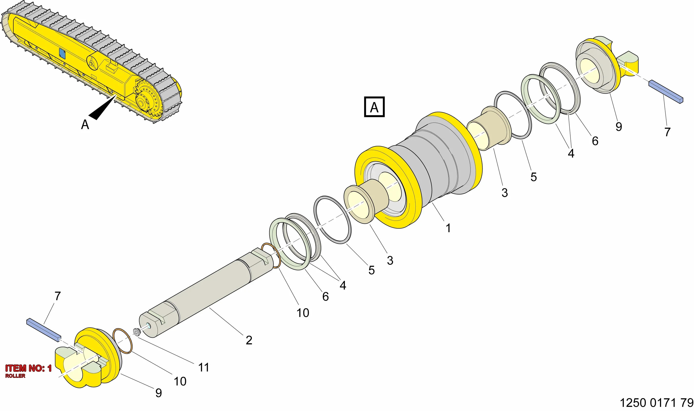 3222 3292 21 ROLLER - Technical Drawing