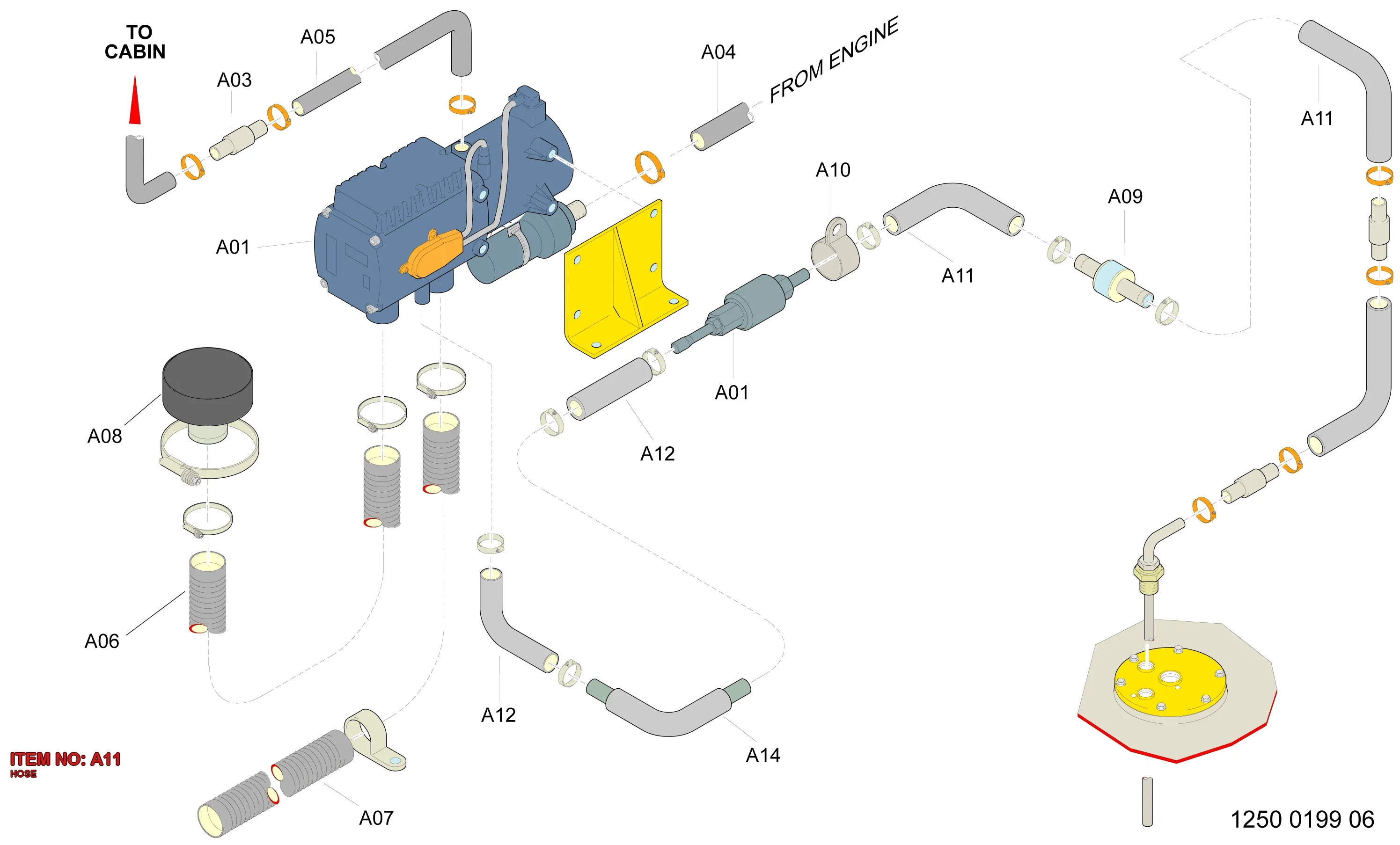 3222 3297 67 HOSE - Technical Drawing