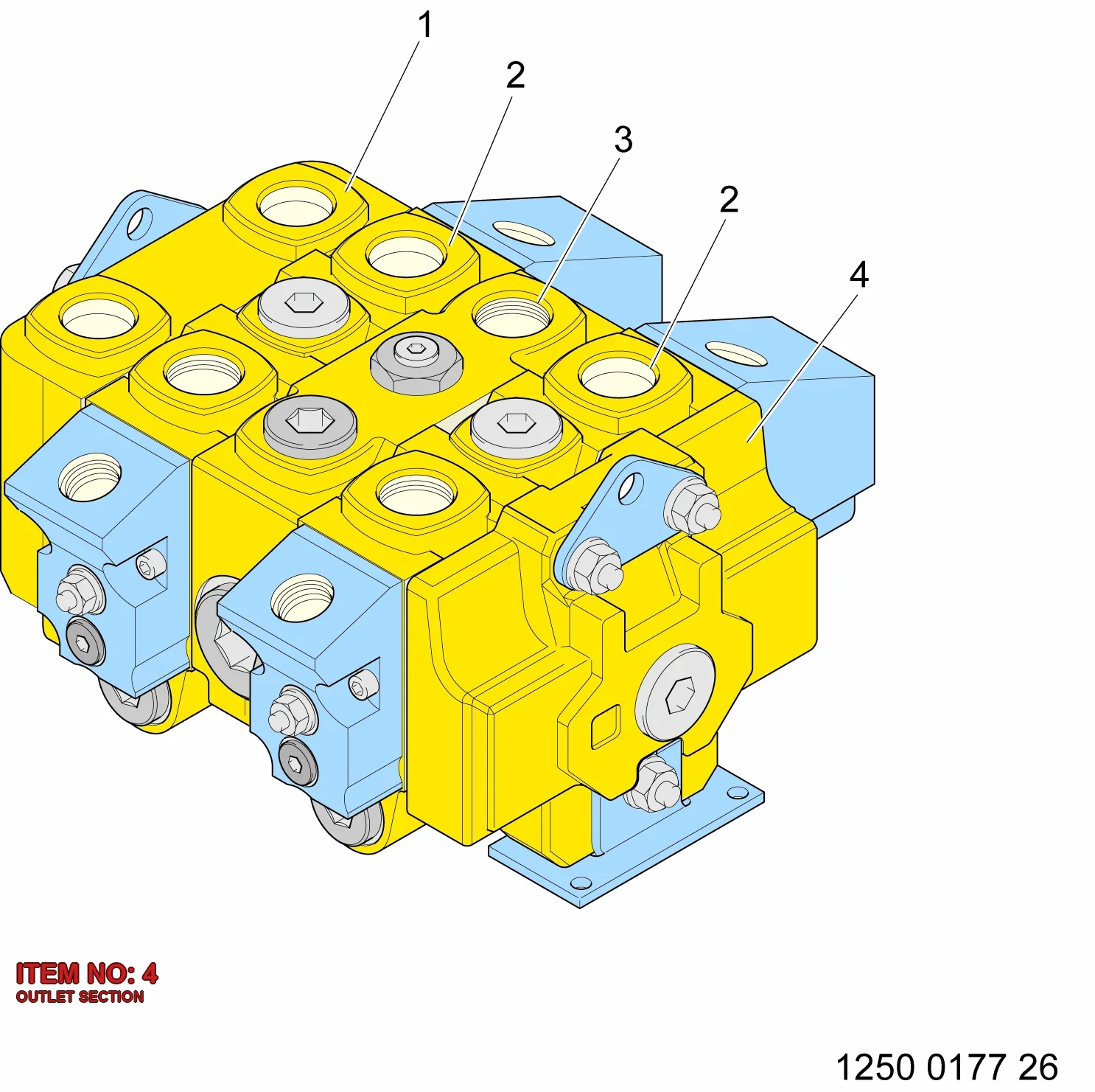 3222 3299 67 OUTLET SECTION - Technical Drawing