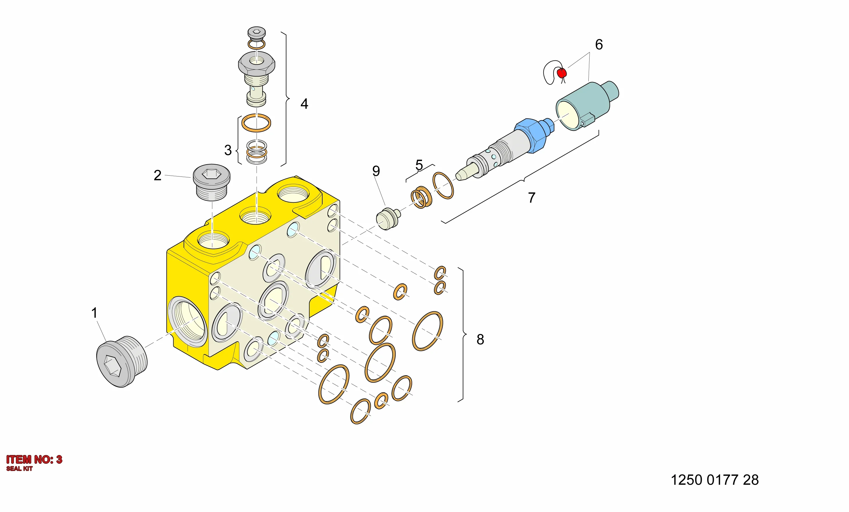3222 3299 72 SEAL KIT - Technical Drawing