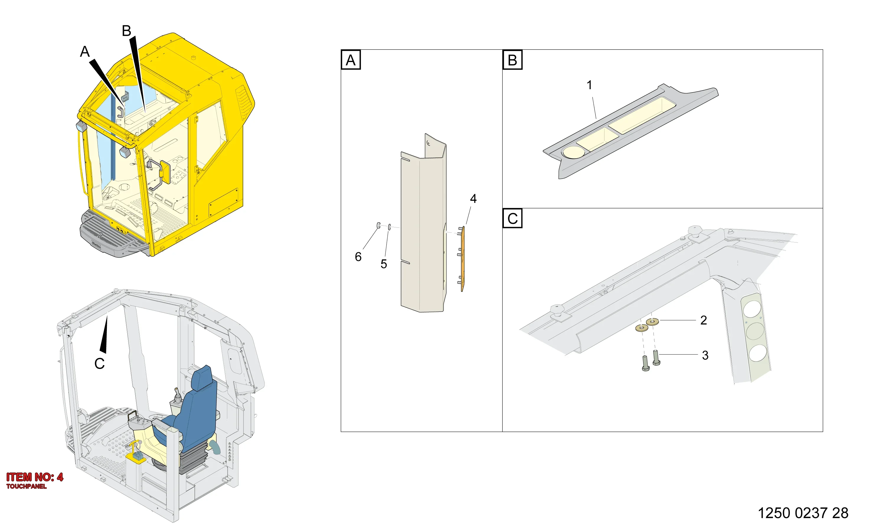 3222 3312 93 TOUCHPANEL - Technical Drawing