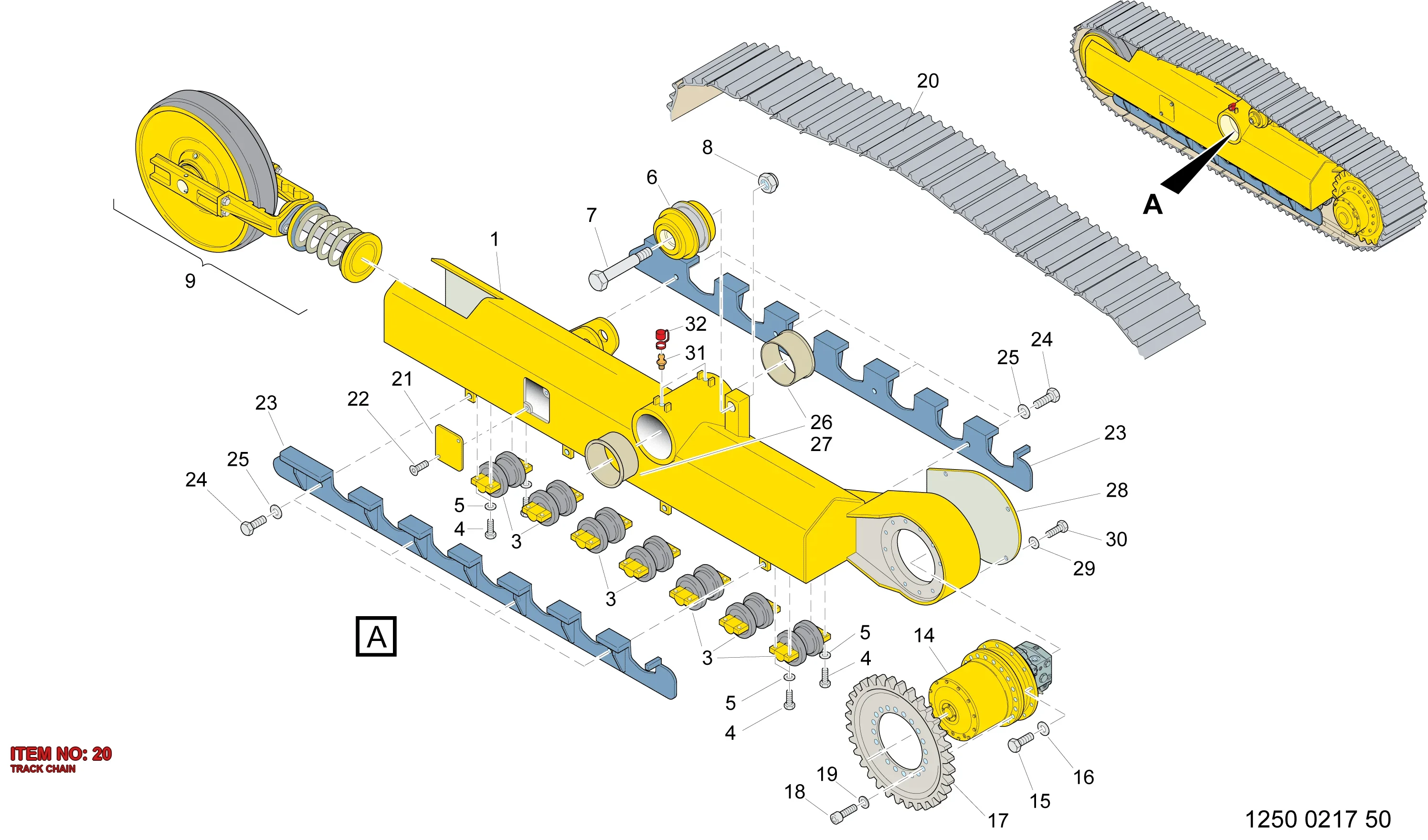 3222 3322 78 TRACK CHAIN - Technical Drawing