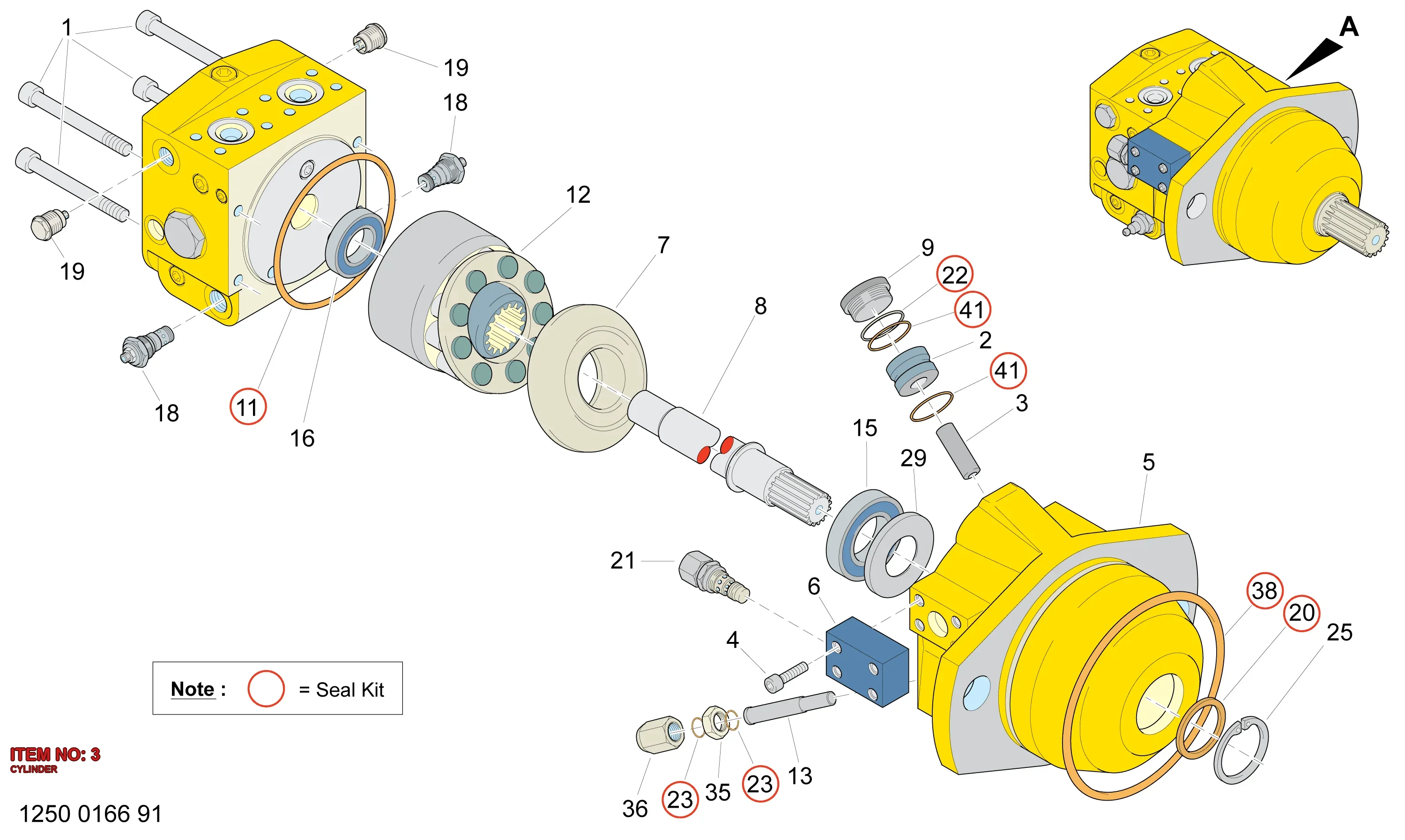 3222 3323 47 CYLINDER - Technical Drawing